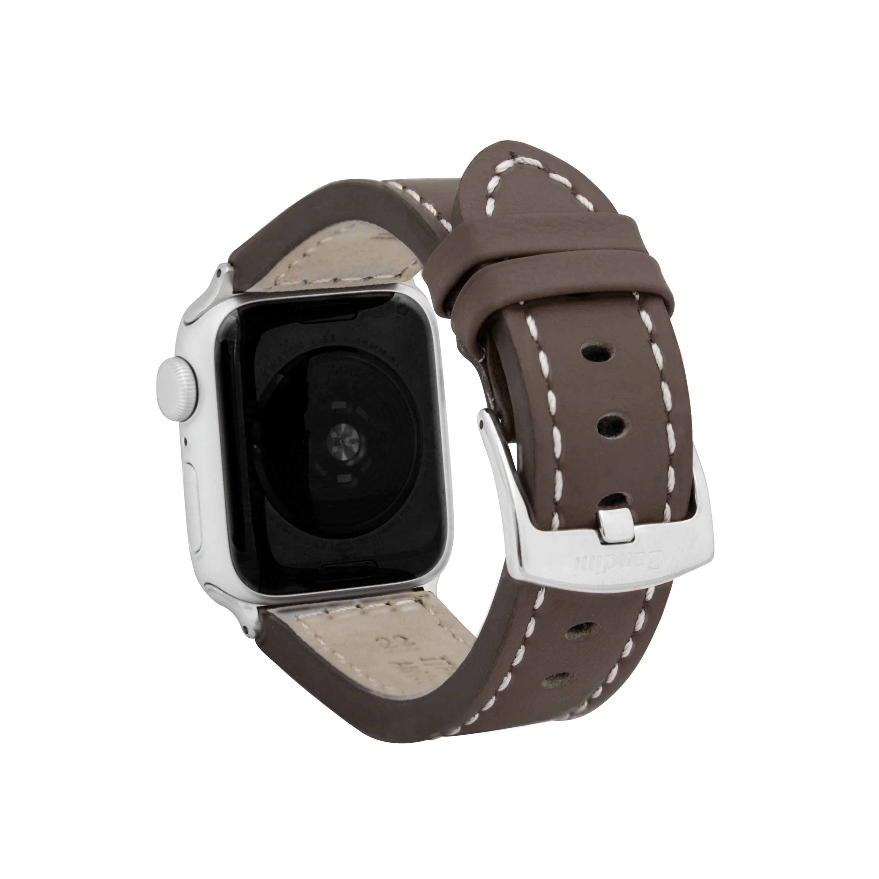 Thick Leather Racer Band with Stitch for Apple Watch Ultra & Series 8/7/6/5/4/3/2/1/SE Brown (42mm | 44mm | 45mm | 49mm) | Dial