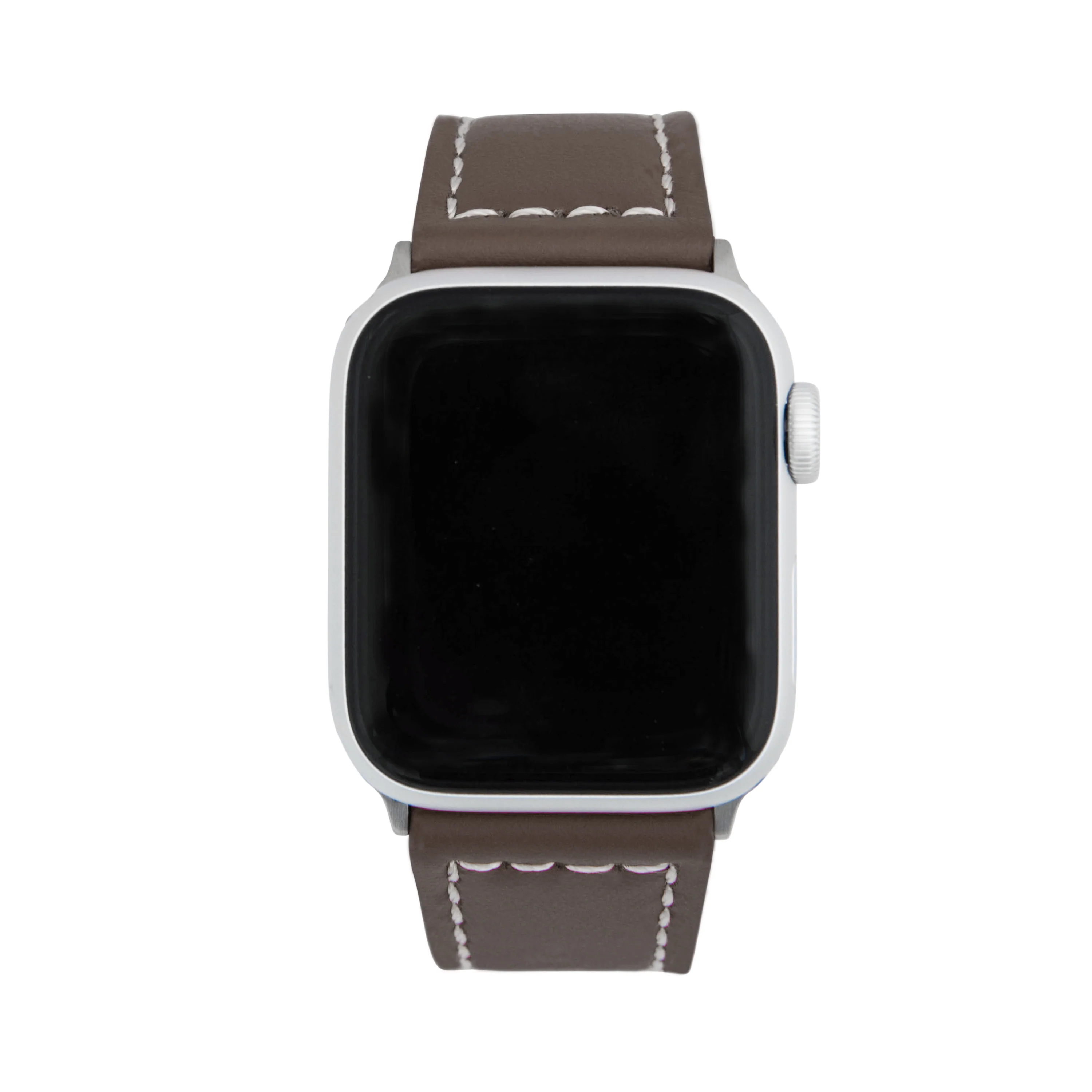 Thick Leather Racer Band with Stitch for Apple Watch Ultra & Series 8/7/6/5/4/3/2/1/SE Brown (42mm | 44mm | 45mm | 49mm) | Dial - Image 2