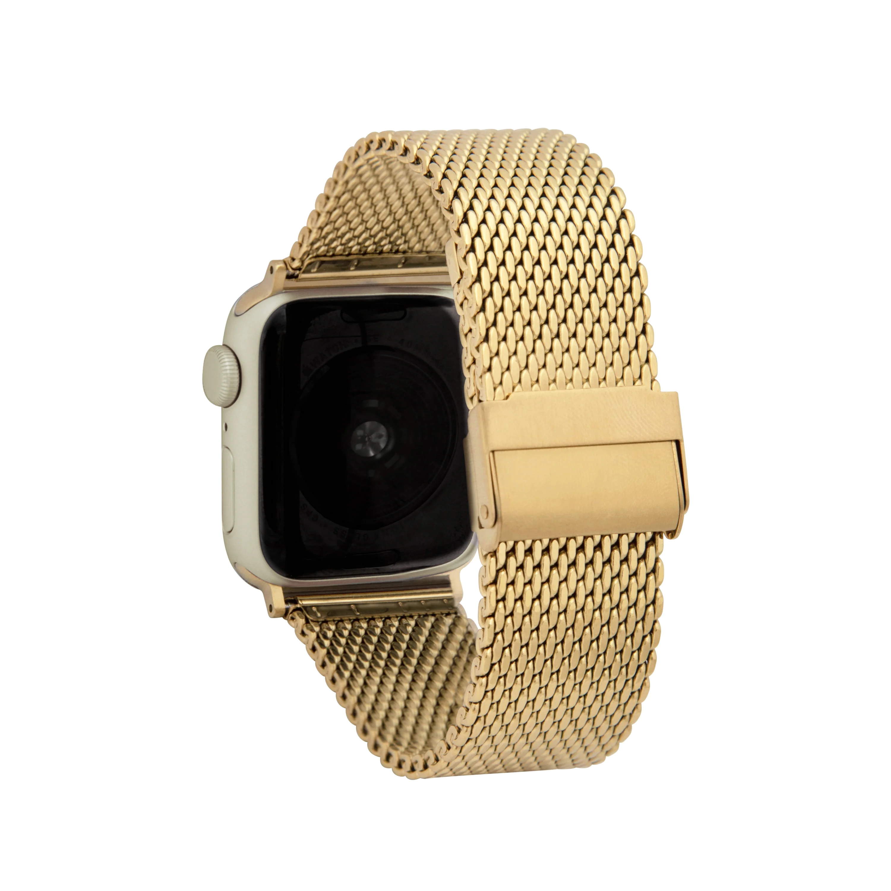Thick Mesh Band for Apple Watch Ultra & Series 8/7/6/5/4/3/2/1/SE Gold (42mm | 44mm | 45mm | 49mm) | Dial