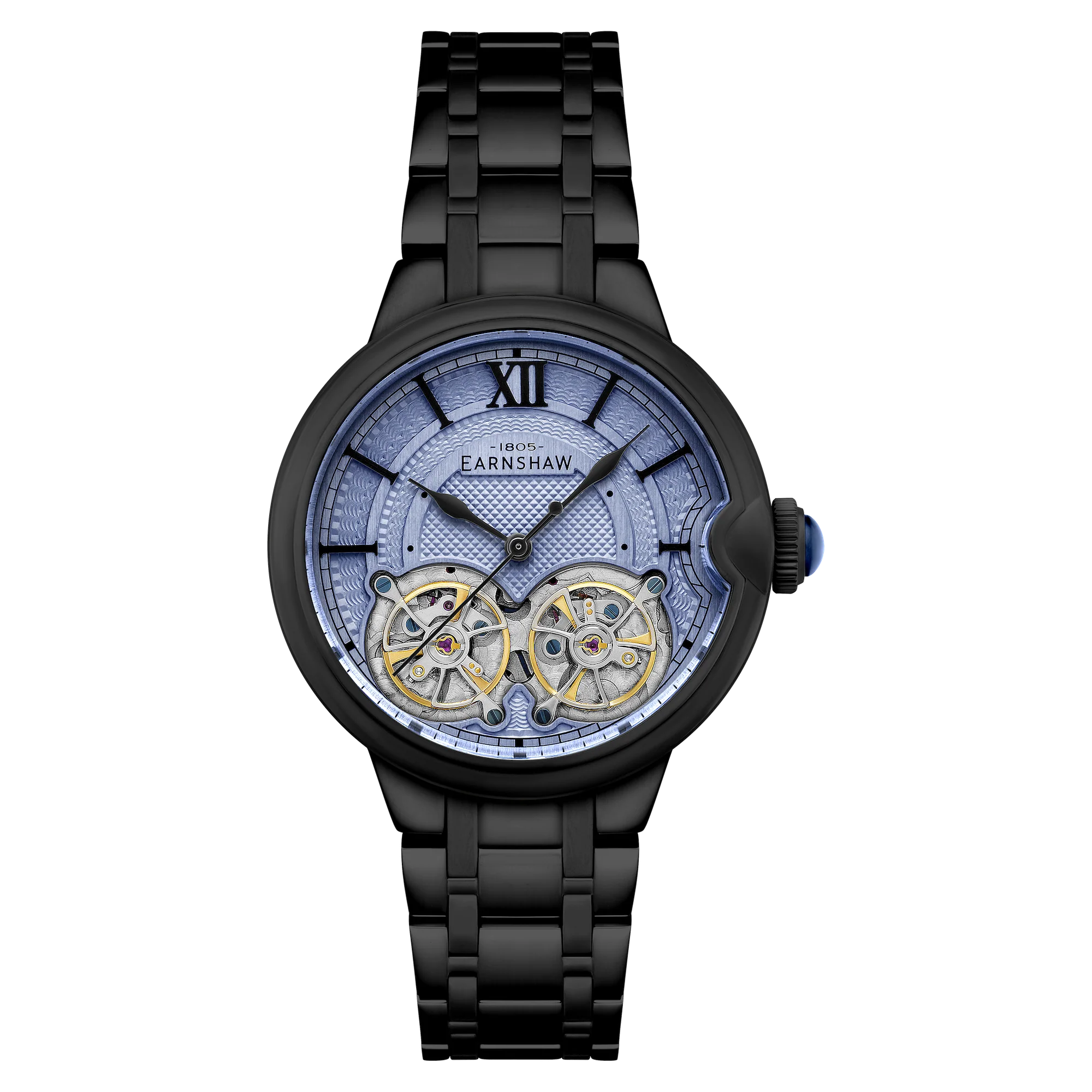 Thomas Earnshaw Barallier Retrograde Dual Time Green / Stainless Steel | Green Dial