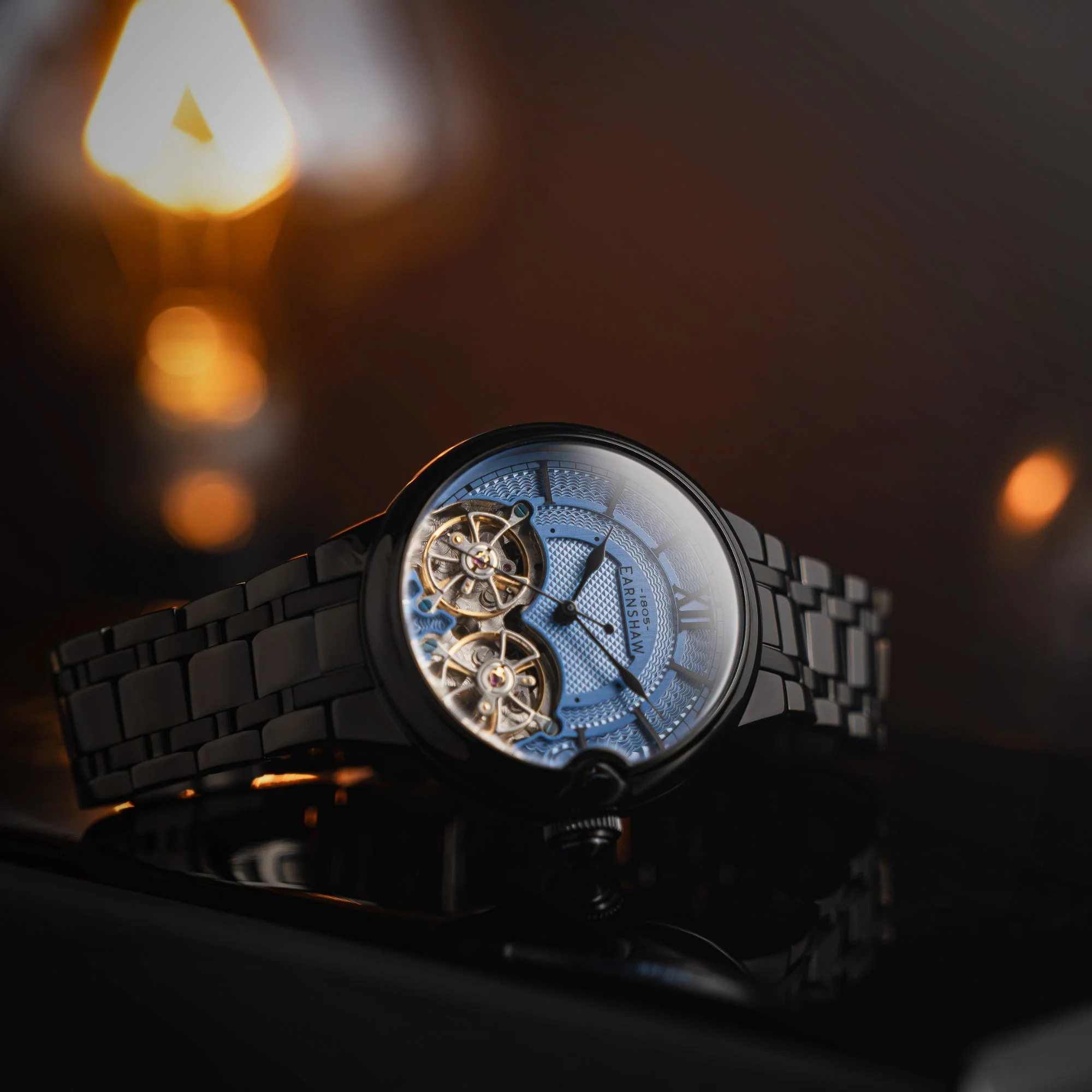 Thomas Earnshaw Barallier Retrograde Dual Time Green / Stainless Steel | Green Dial - Image 3