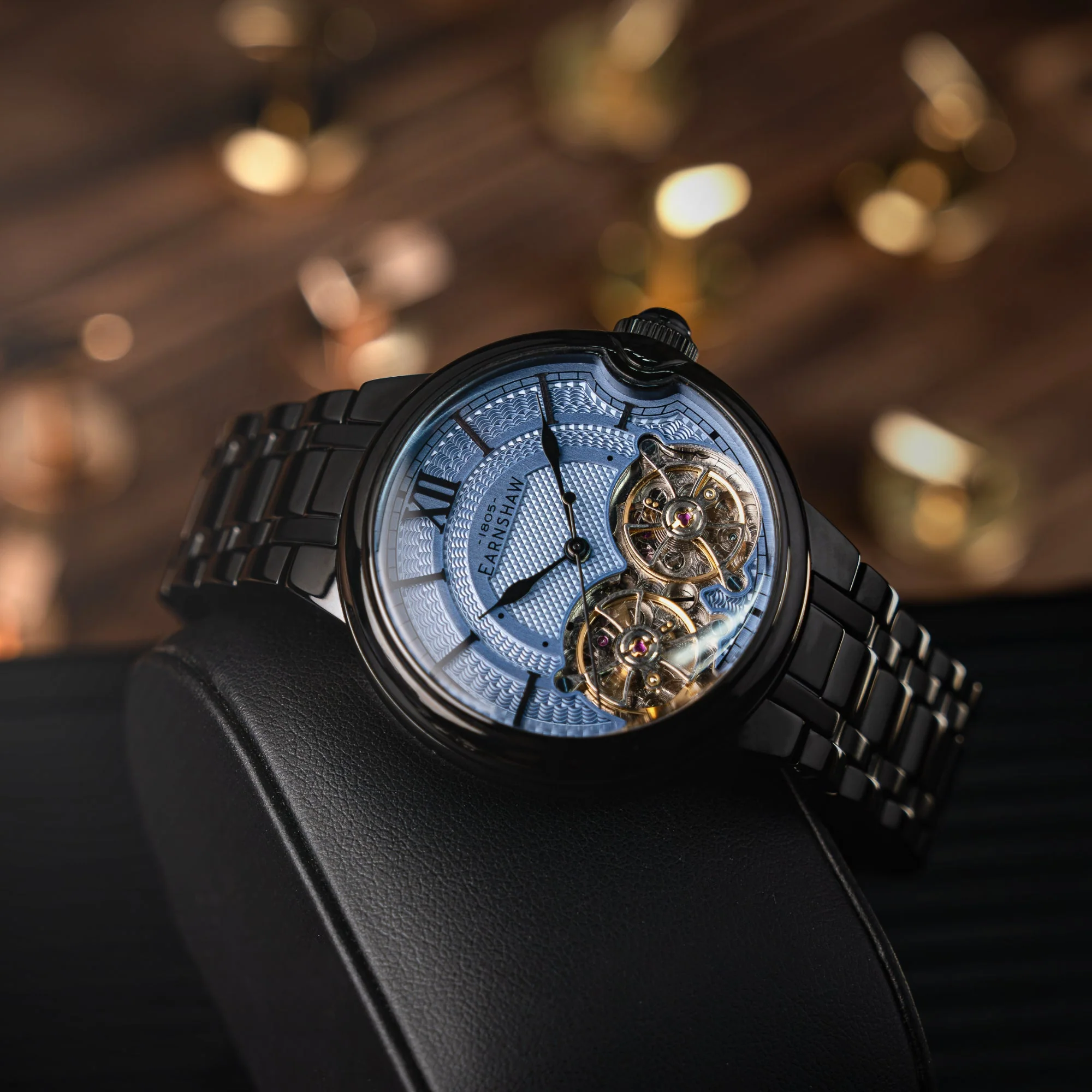 Thomas Earnshaw Barallier Retrograde Dual Time Green / Stainless Steel | Green Dial - Image 4