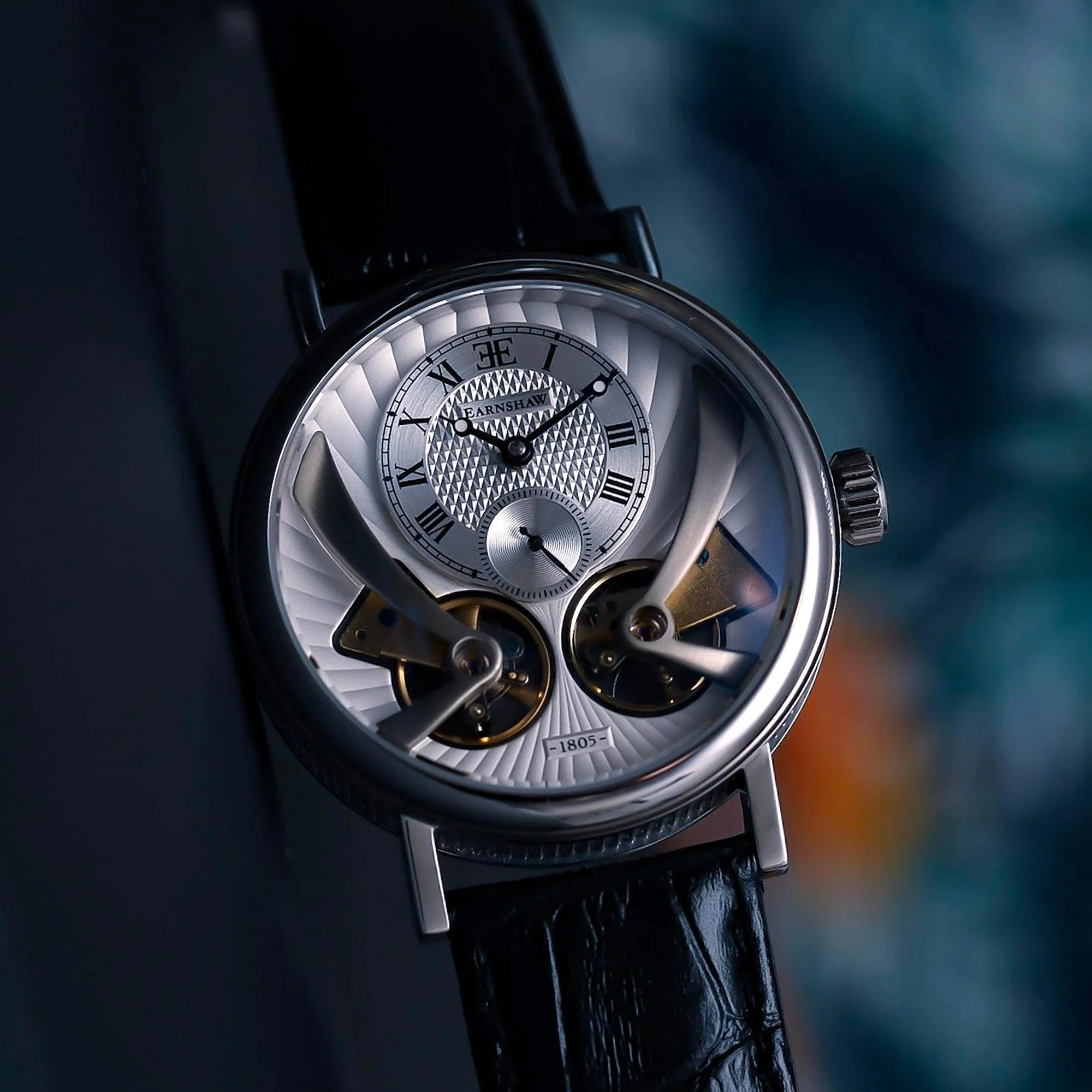 Thomas Earnshaw Beaufort Anatolia Automatic Silver / Leather | Silver Dial - Image 2