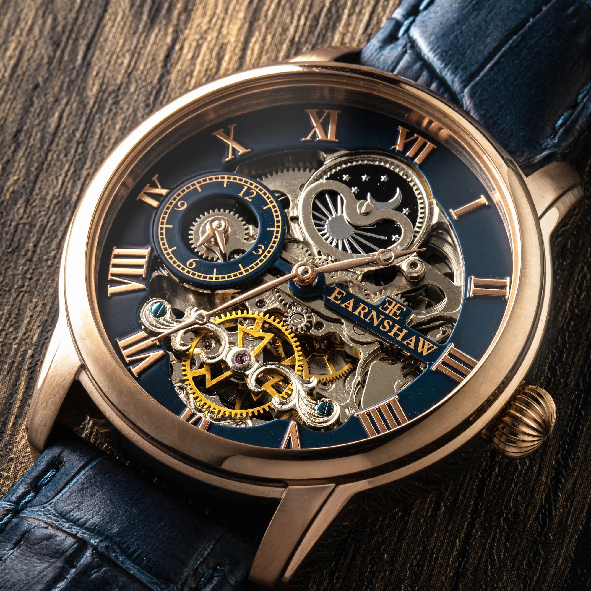 Thomas Earnshaw Longitude Automatic Skeleton Blue / Leather | Blue Dial - Image 2