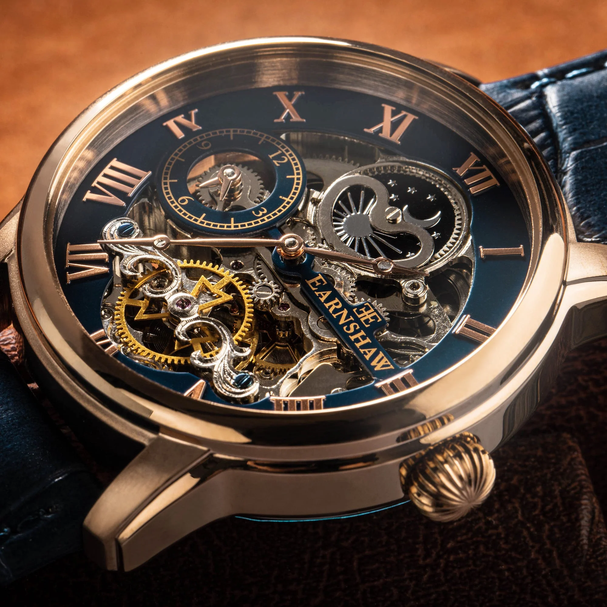 Thomas Earnshaw Longitude Automatic Skeleton Blue / Leather | Blue Dial - Image 3