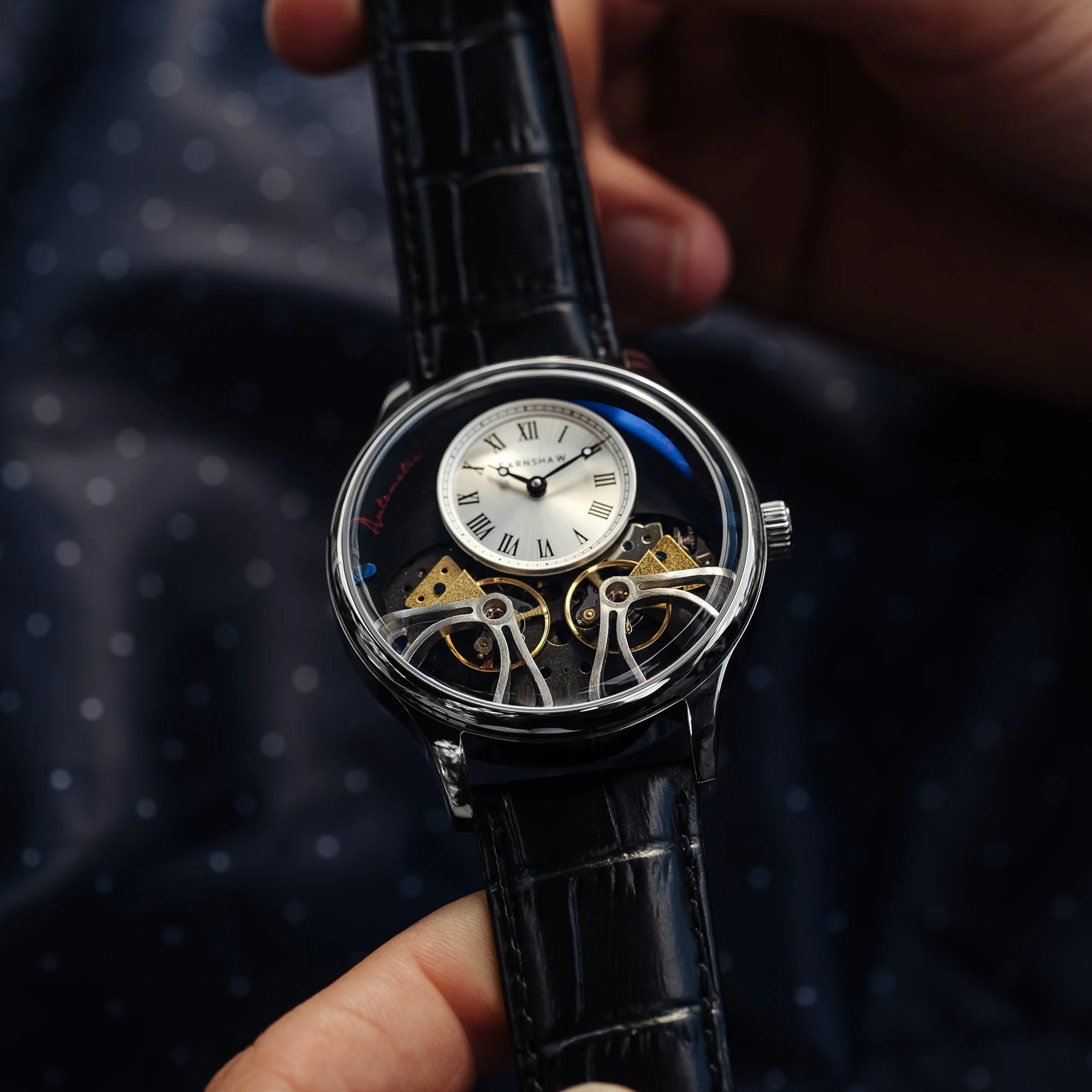 Thomas Earnshaw Scientists Faraday Double Barrel Automatic White / Leather | White Dial - Image 4