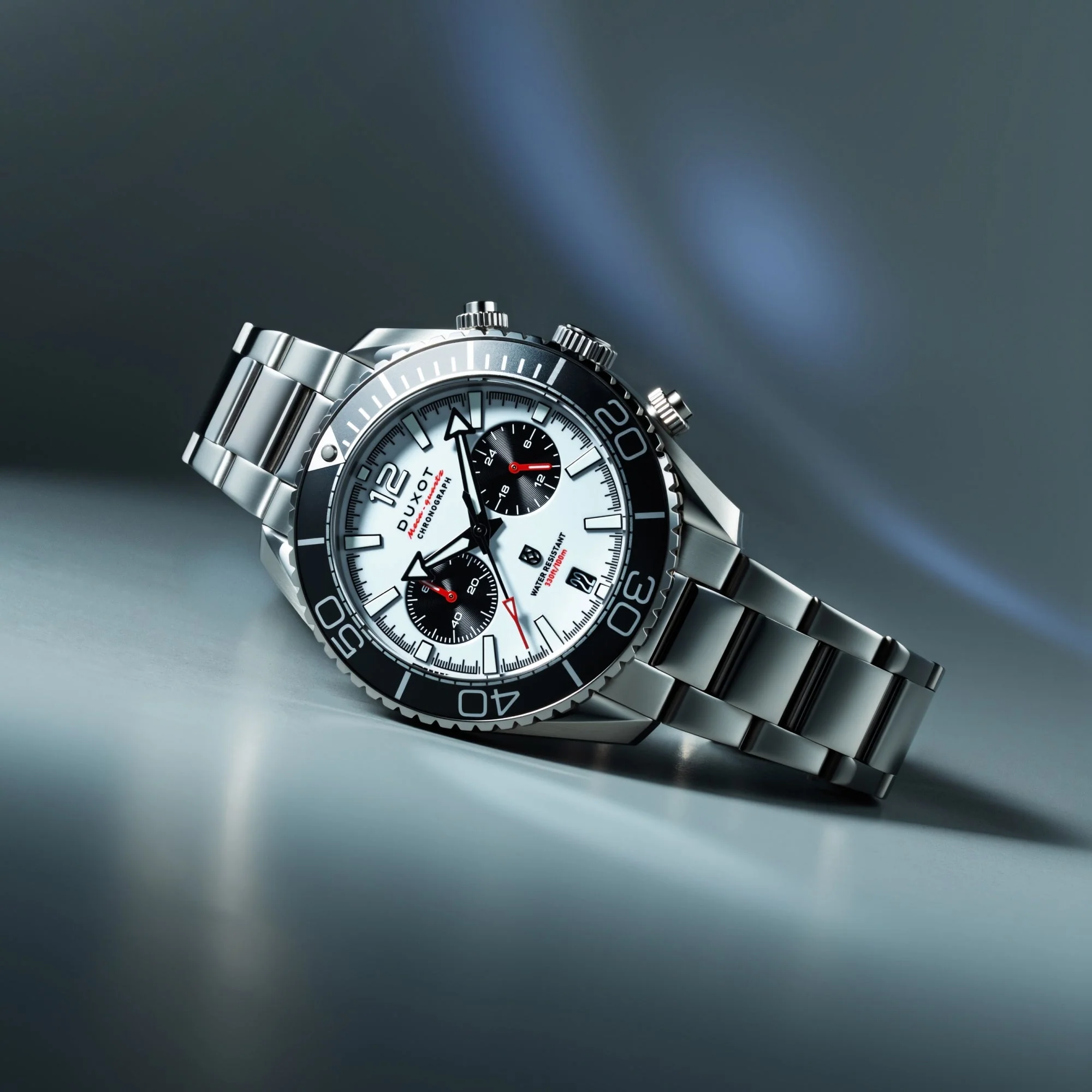 Tiburon Chronograph White / Stainless Steel | White Dial - Image 4
