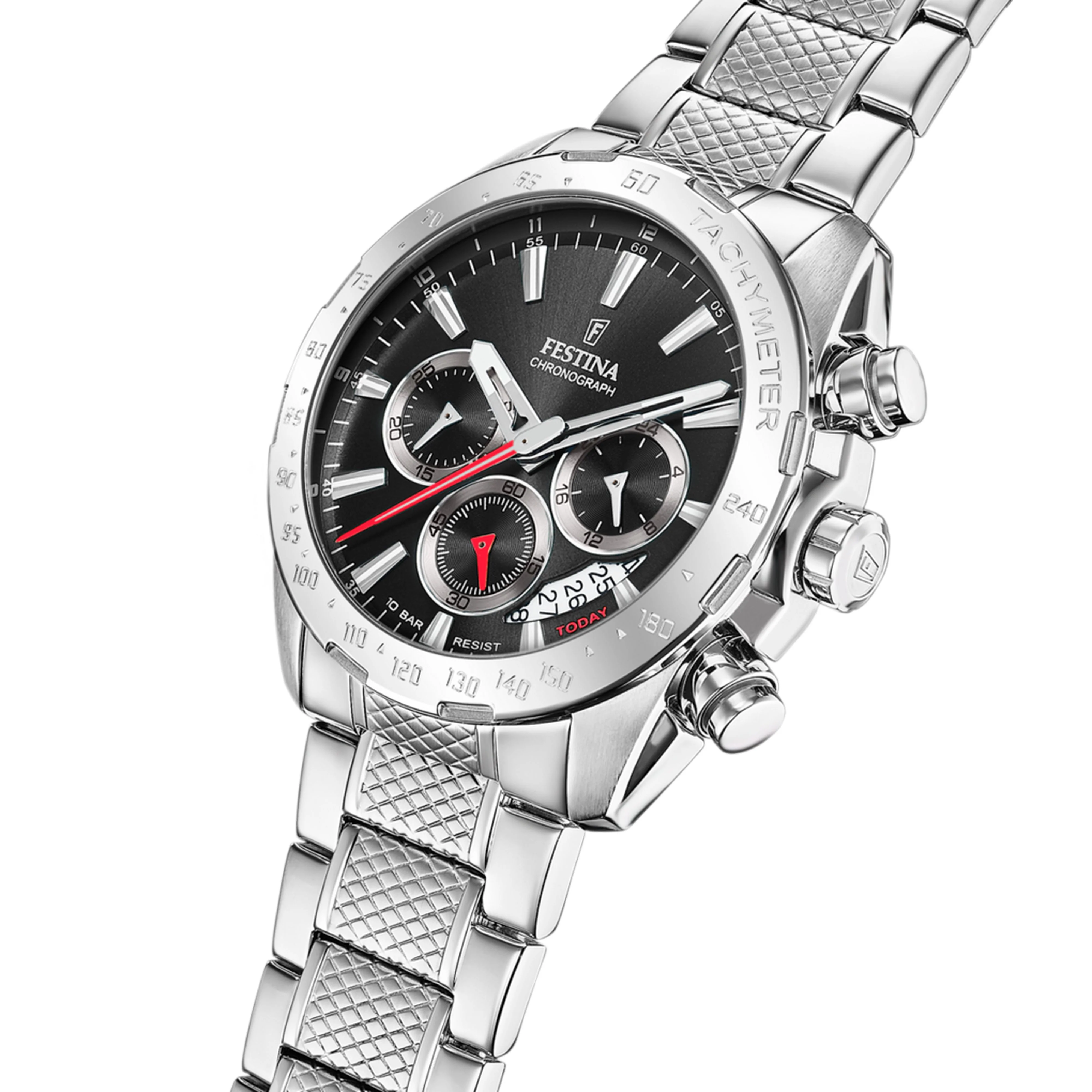 Timeless Chronograph Black / Stainless Steel Black Dial - Image 2