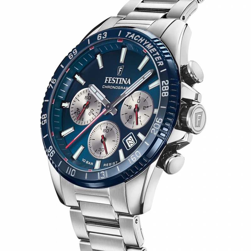 Timeless Chronograph Blue / Stainless Steel Blue Dial - Image 3