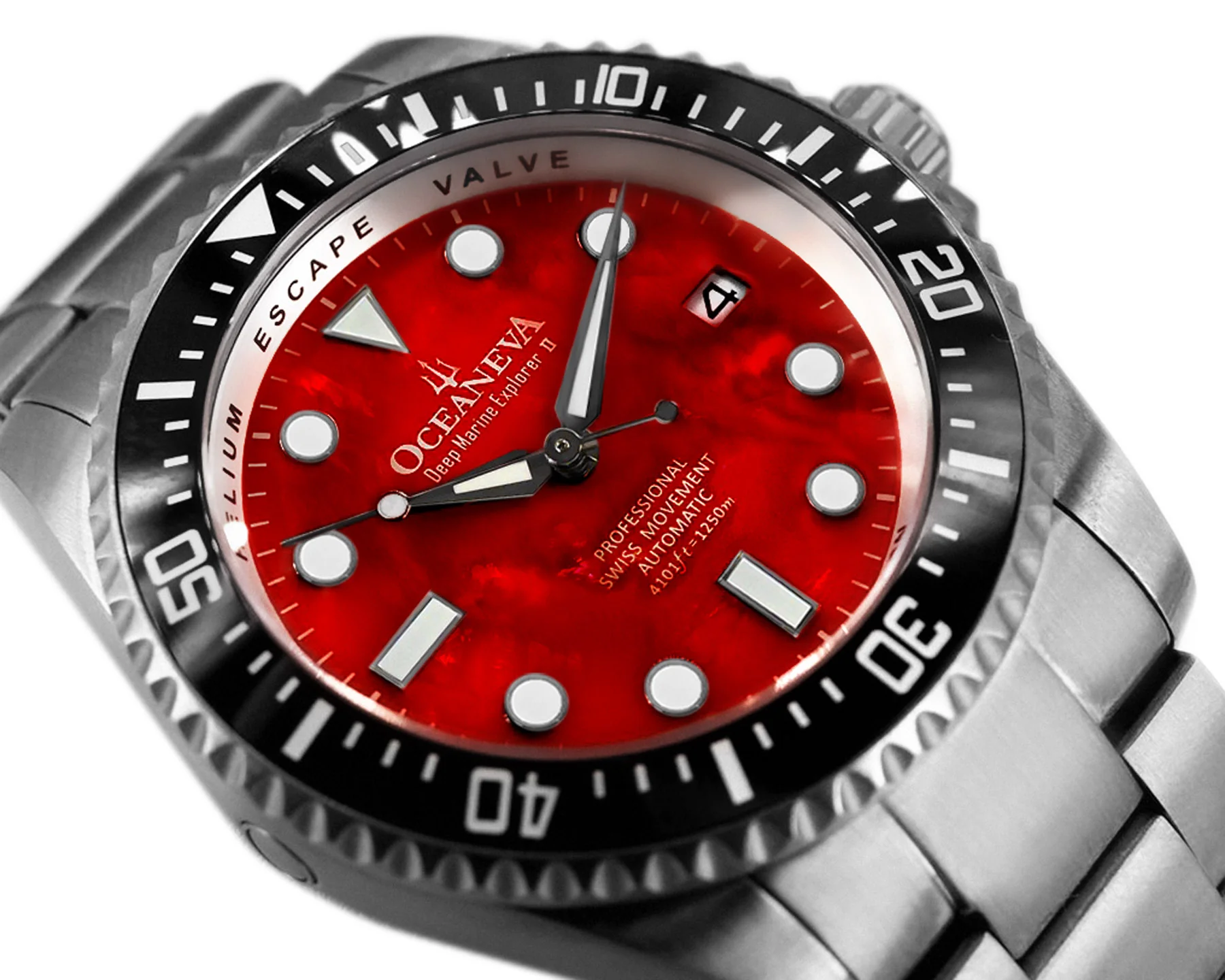 TITANIUM Deep Marine Explorer II Black Bezel | Red Dial - Image 3