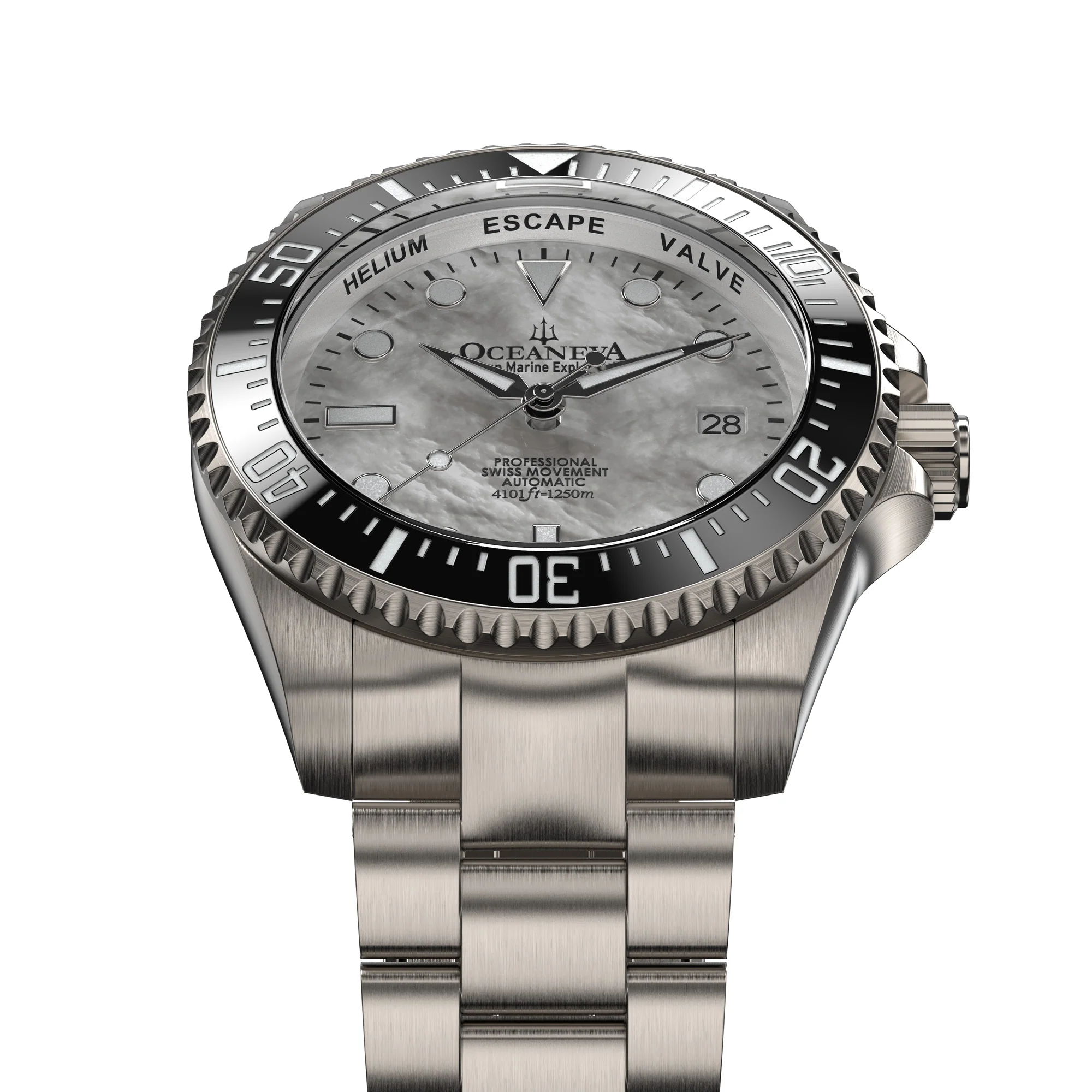 Titanim Deep Marine Explorer II Black Bezel | Grey Stone Dial - Image 2