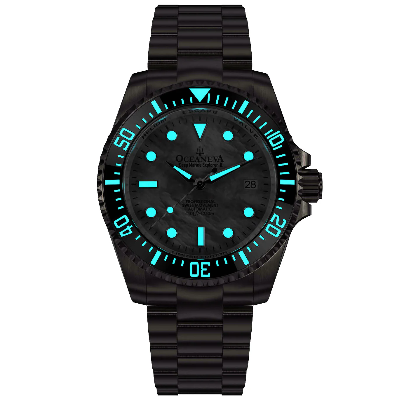 Titanim Deep Marine Explorer II Black Bezel | Grey Stone Dial - Image 4