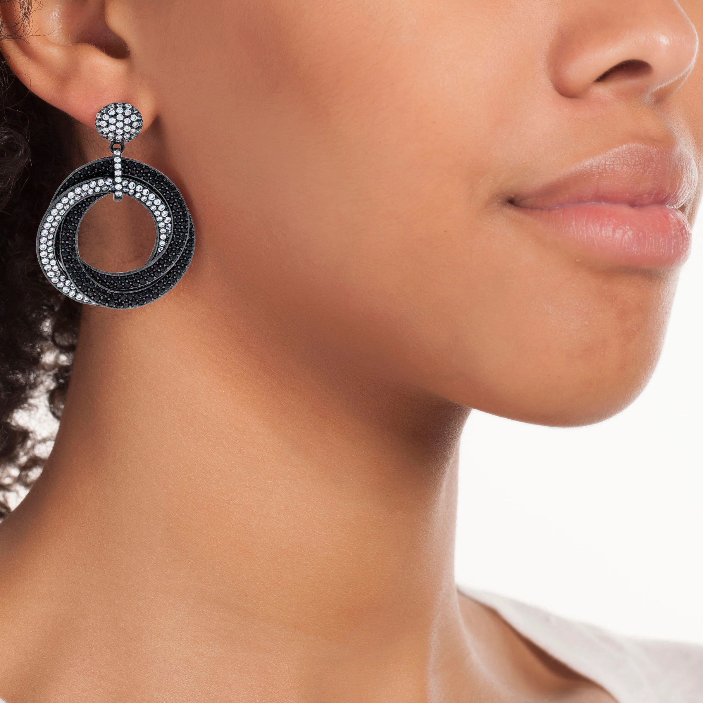Tokyo Dangle Earrings 18k Black Gold - Image 2