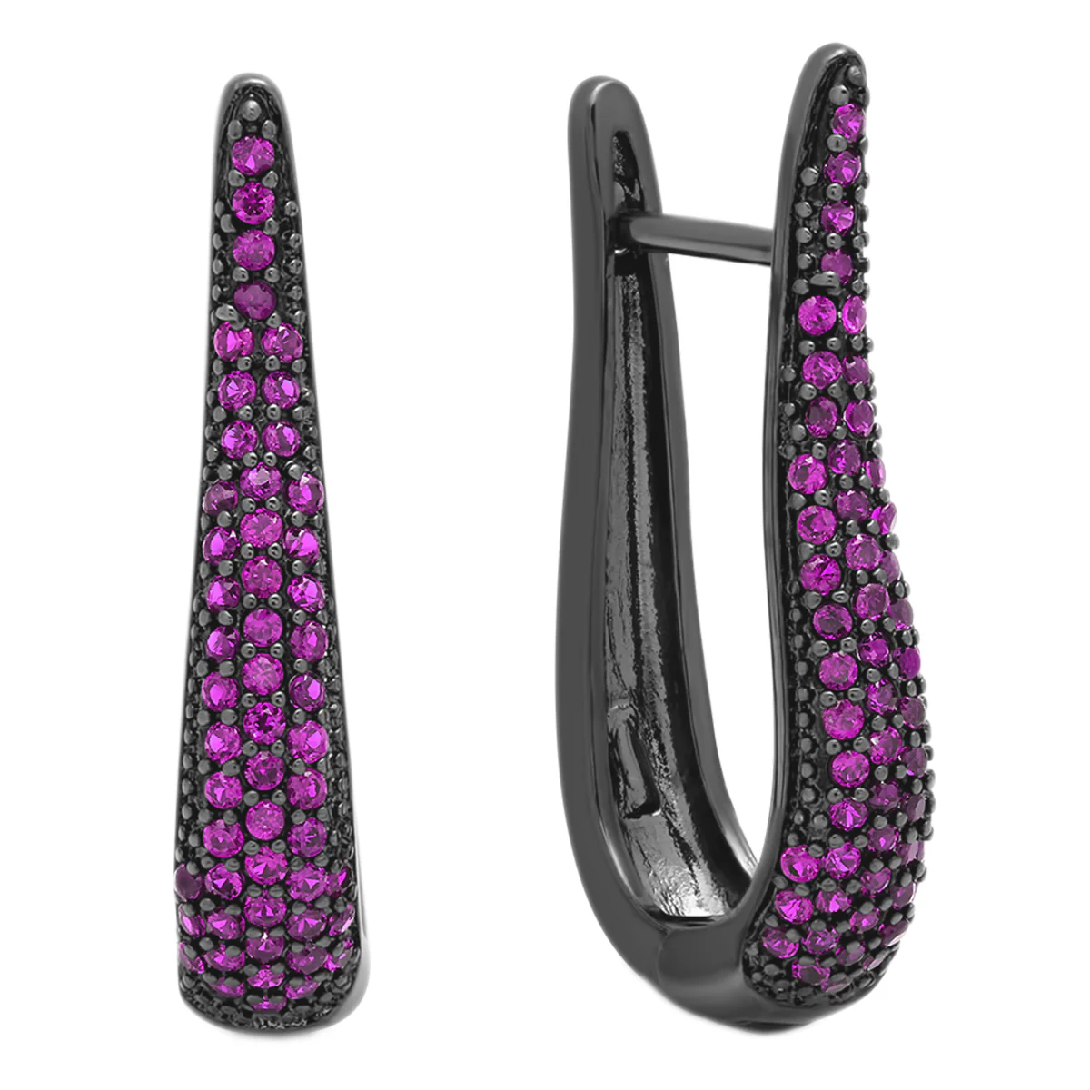 Tokyo Drop Earrings 18k Black Gold