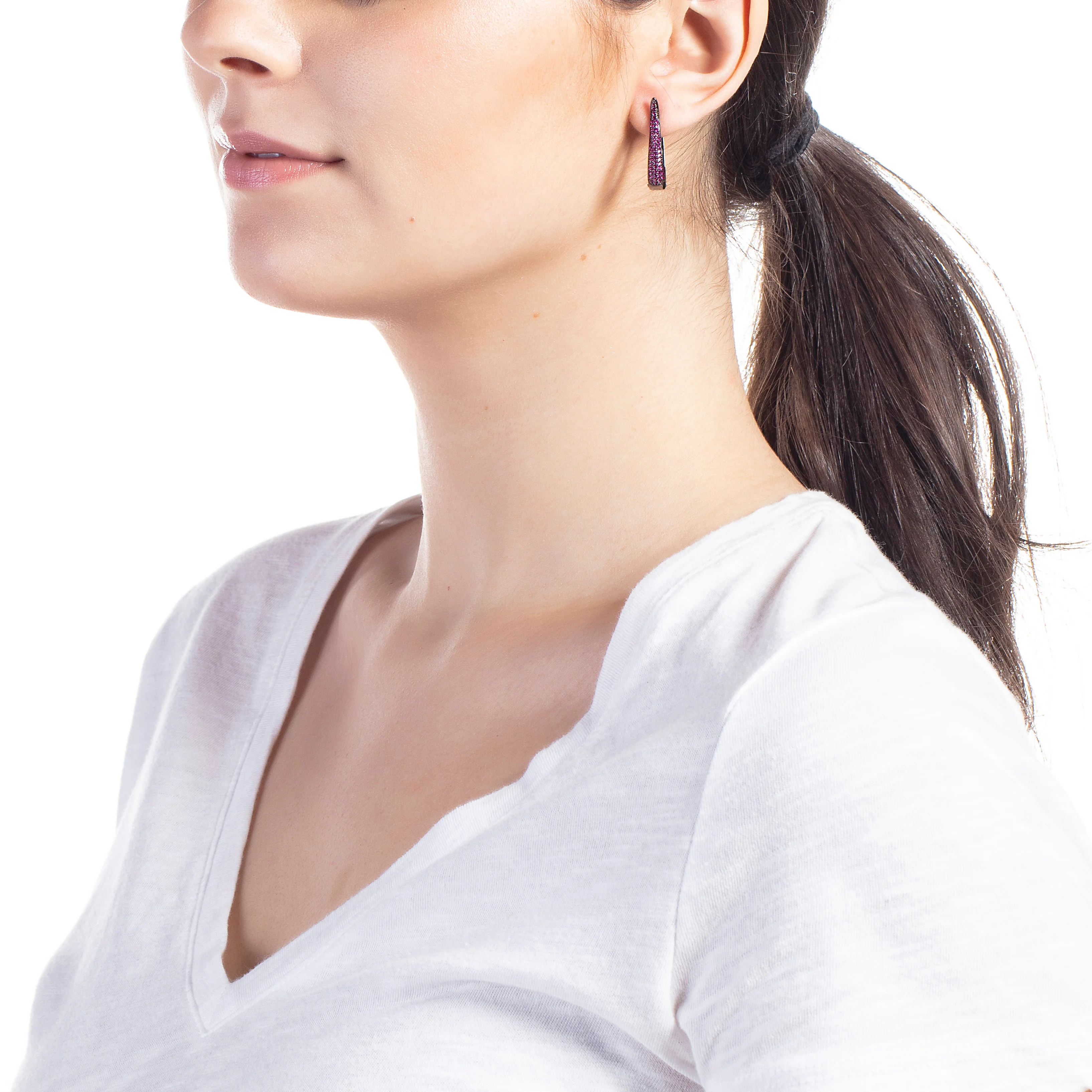 Tokyo Drop Earrings 18k Black Gold - Image 2
