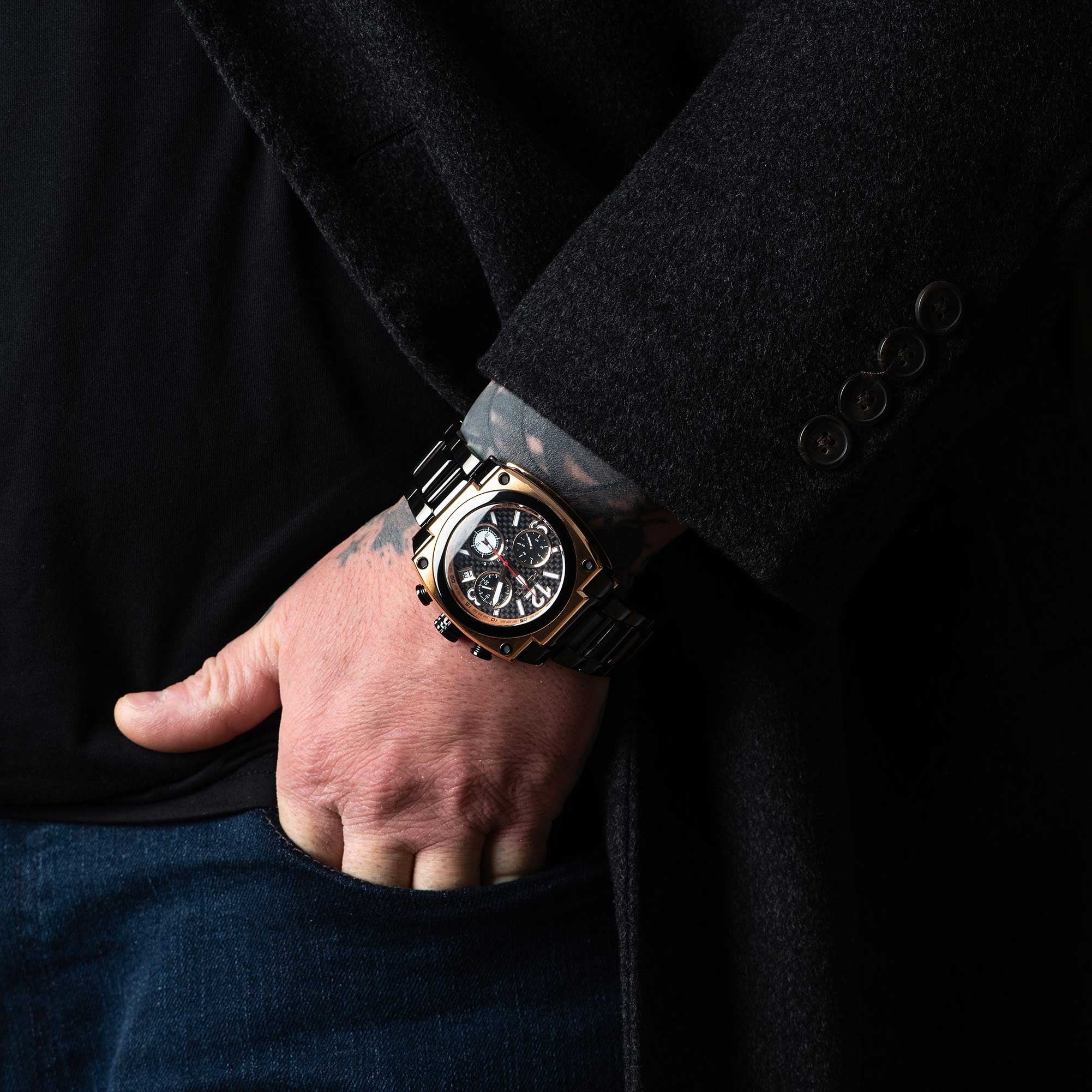 Torque II Chrono Black/Rosetone | Rose/ Black Dial - Image 3