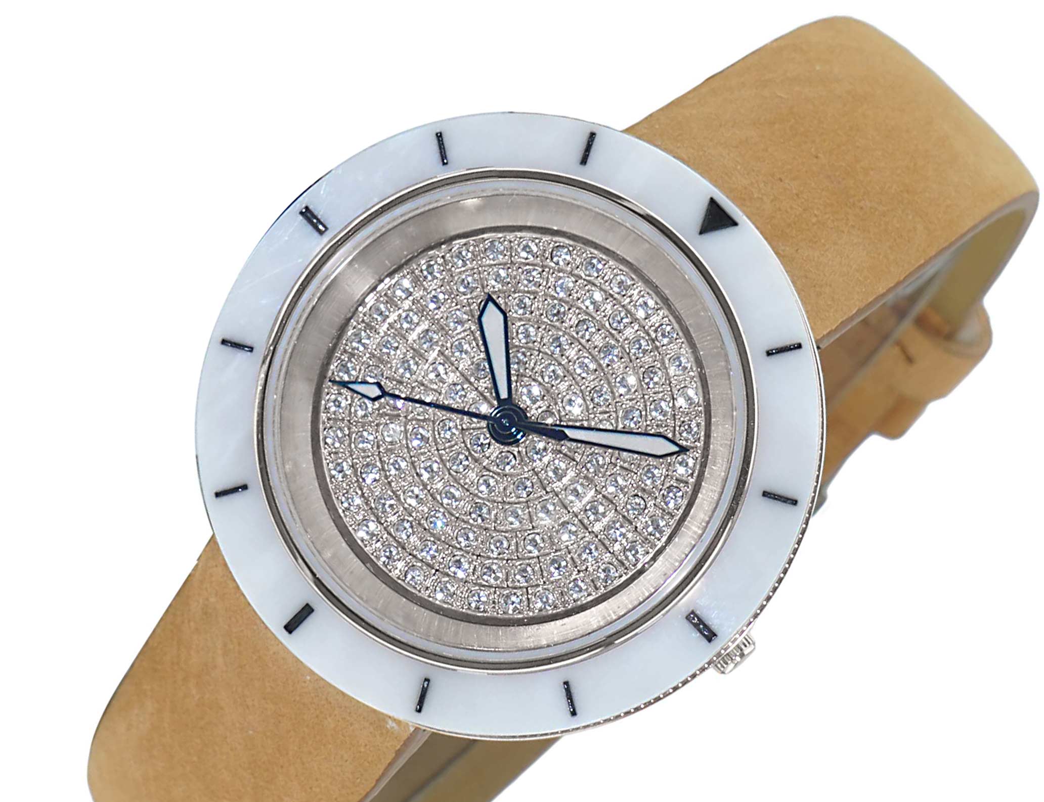 TOULON WHITE-SILVER / BROWN | Silver tone Dial - Image 3