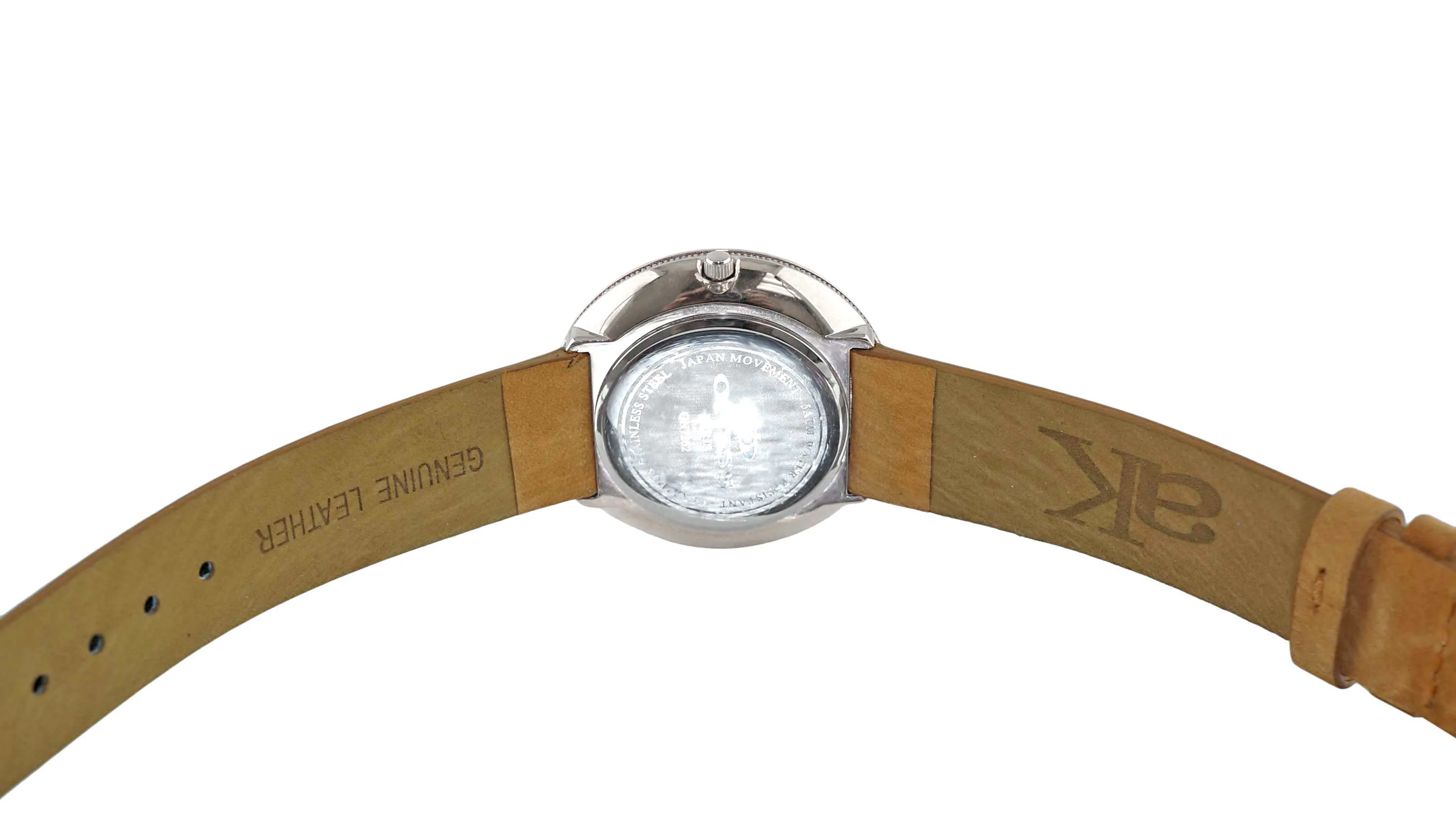 TOULON WHITE-SILVER / BROWN | Silver tone Dial - Image 4