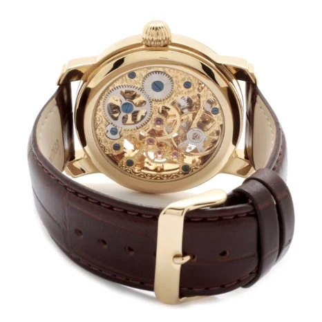 Traveller Series brown leather /gold | White Dial - Image 2