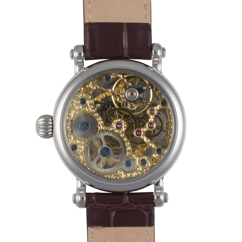Traveller Series brown leather/two tone | White Dial - Image 2