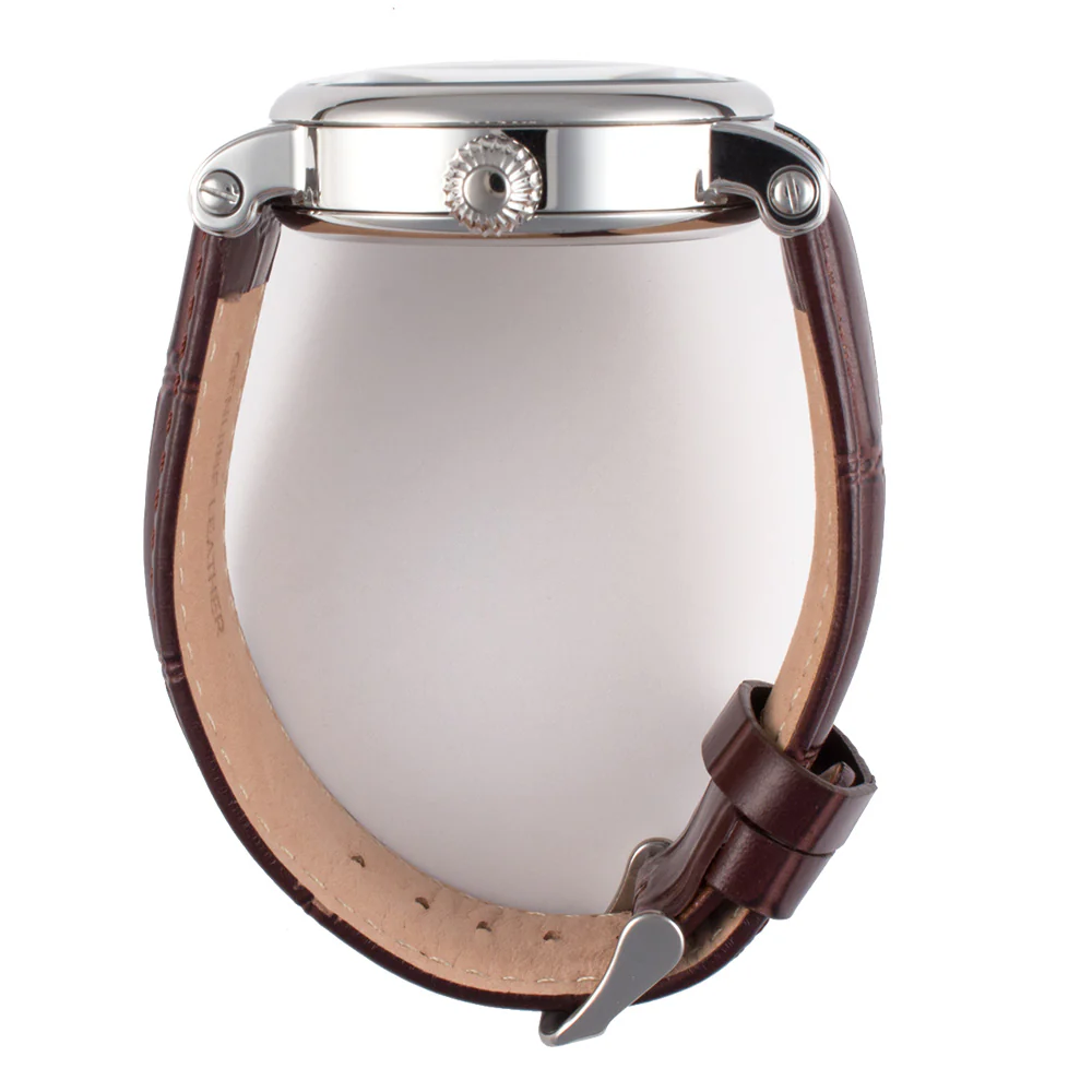 Traveller Series brown leather/two tone | White Dial - Image 3