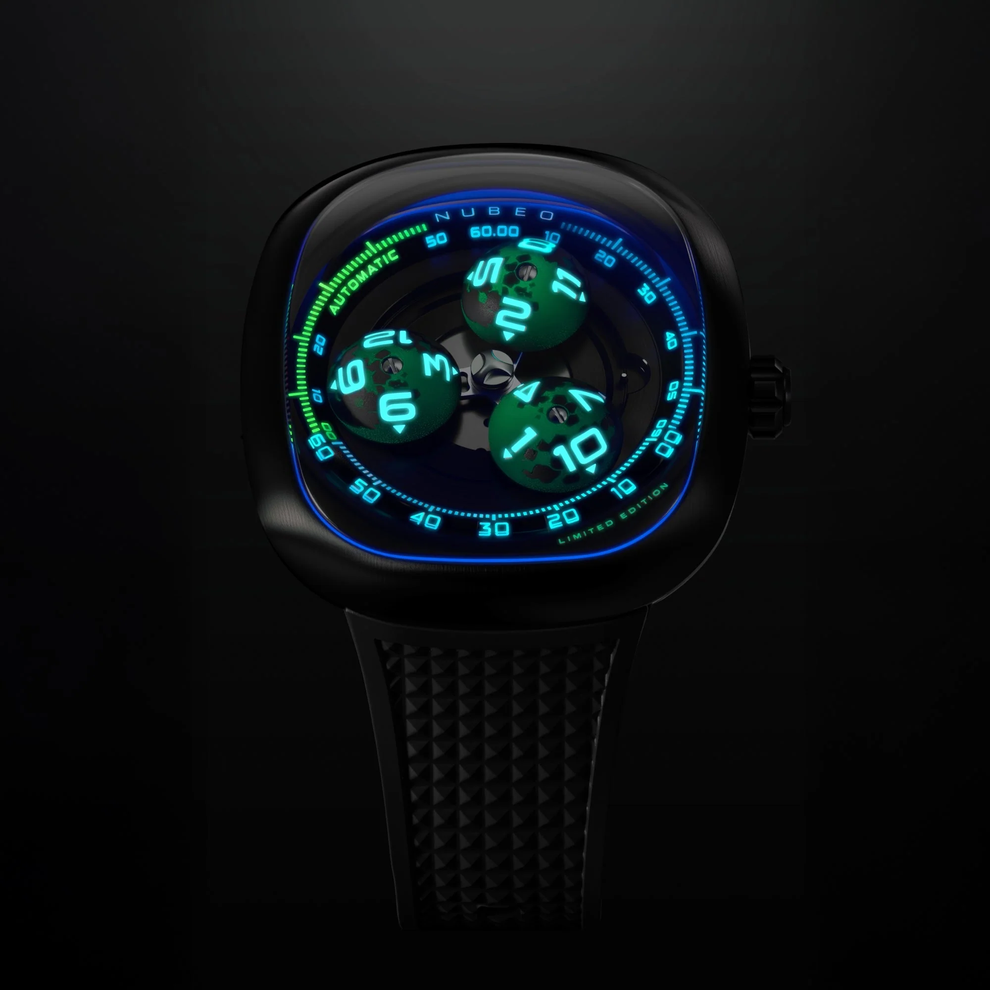 Tri-star Orbit Automatic Limited Edition Black / Rubber | Black Dial - Image 3