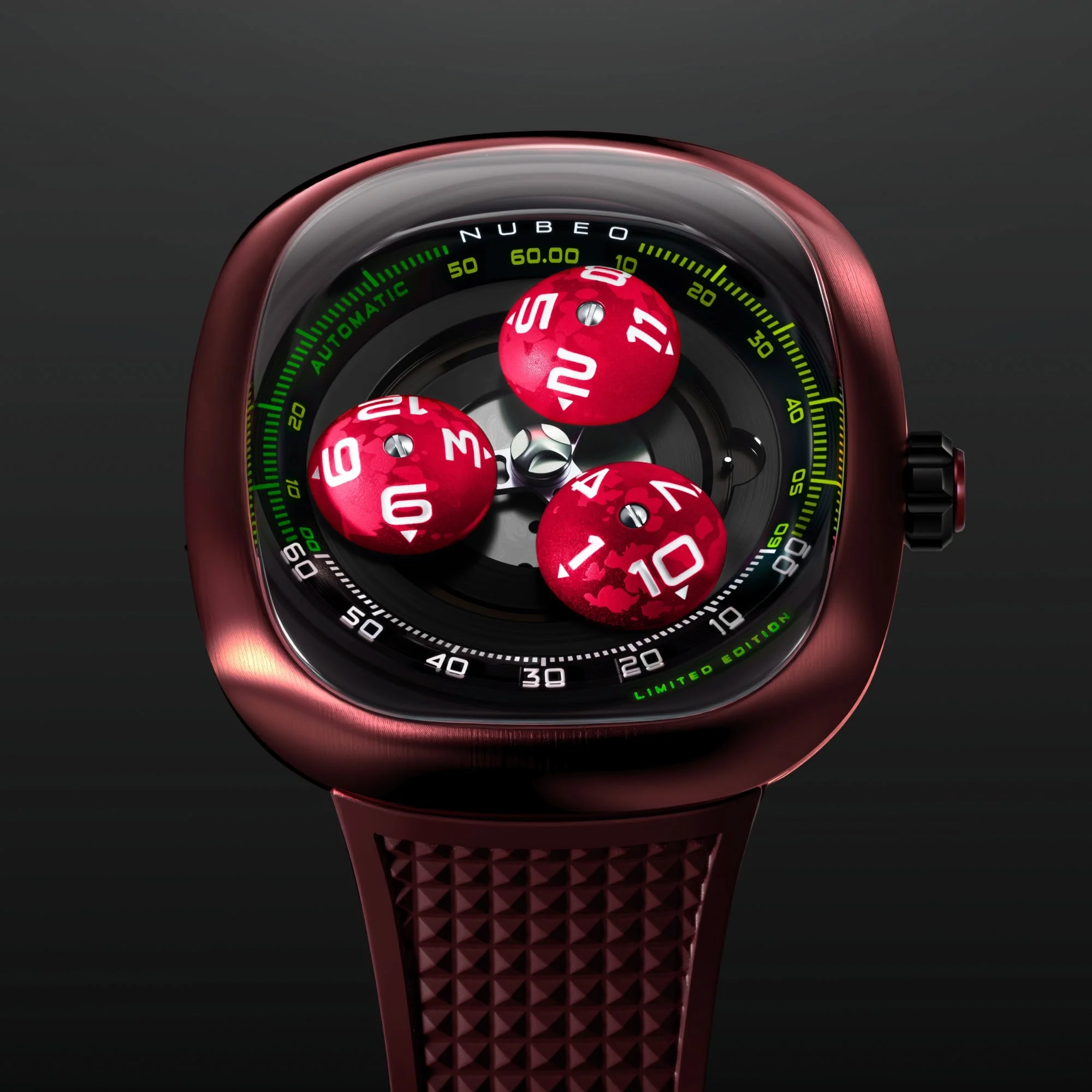 Tri-star Orbit Automatic Limited Edition Black / Rubber Strap Black Dial - Image 2