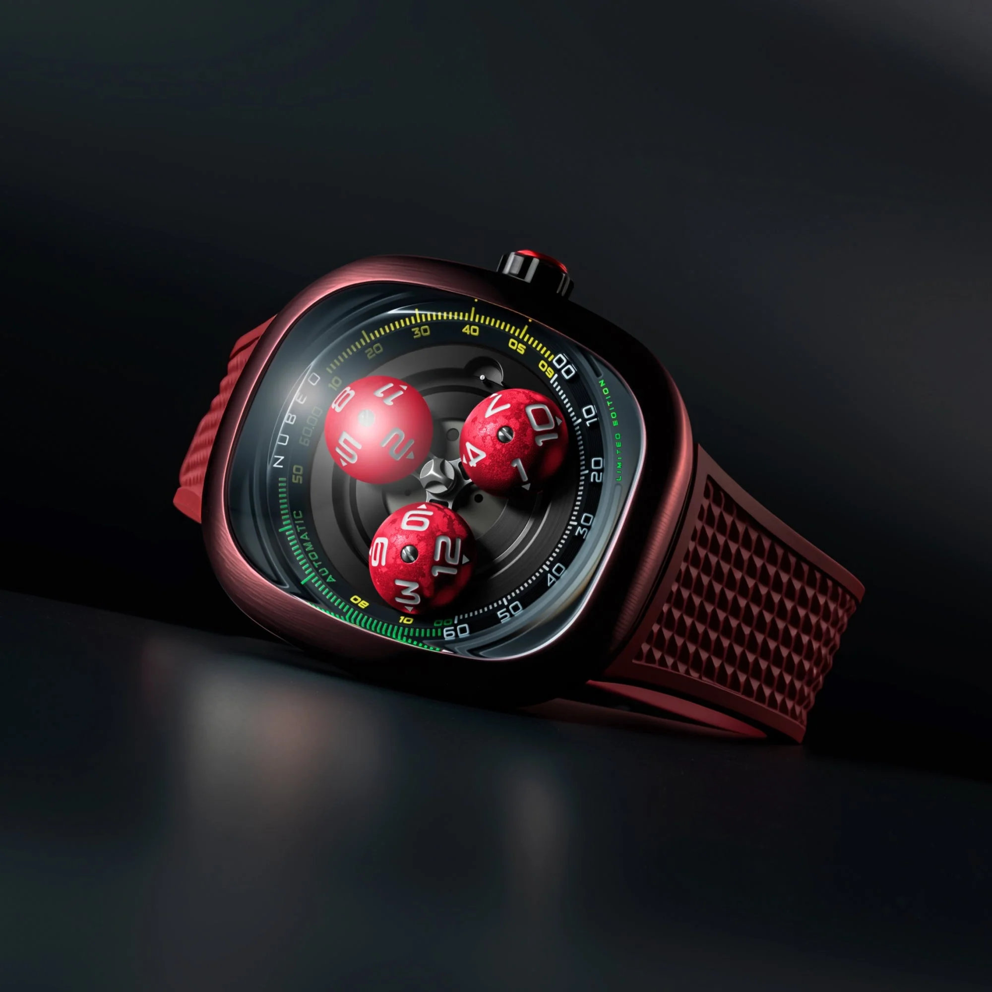 Tri-star Orbit Automatic Limited Edition Black / Rubber Strap Black Dial - Image 4