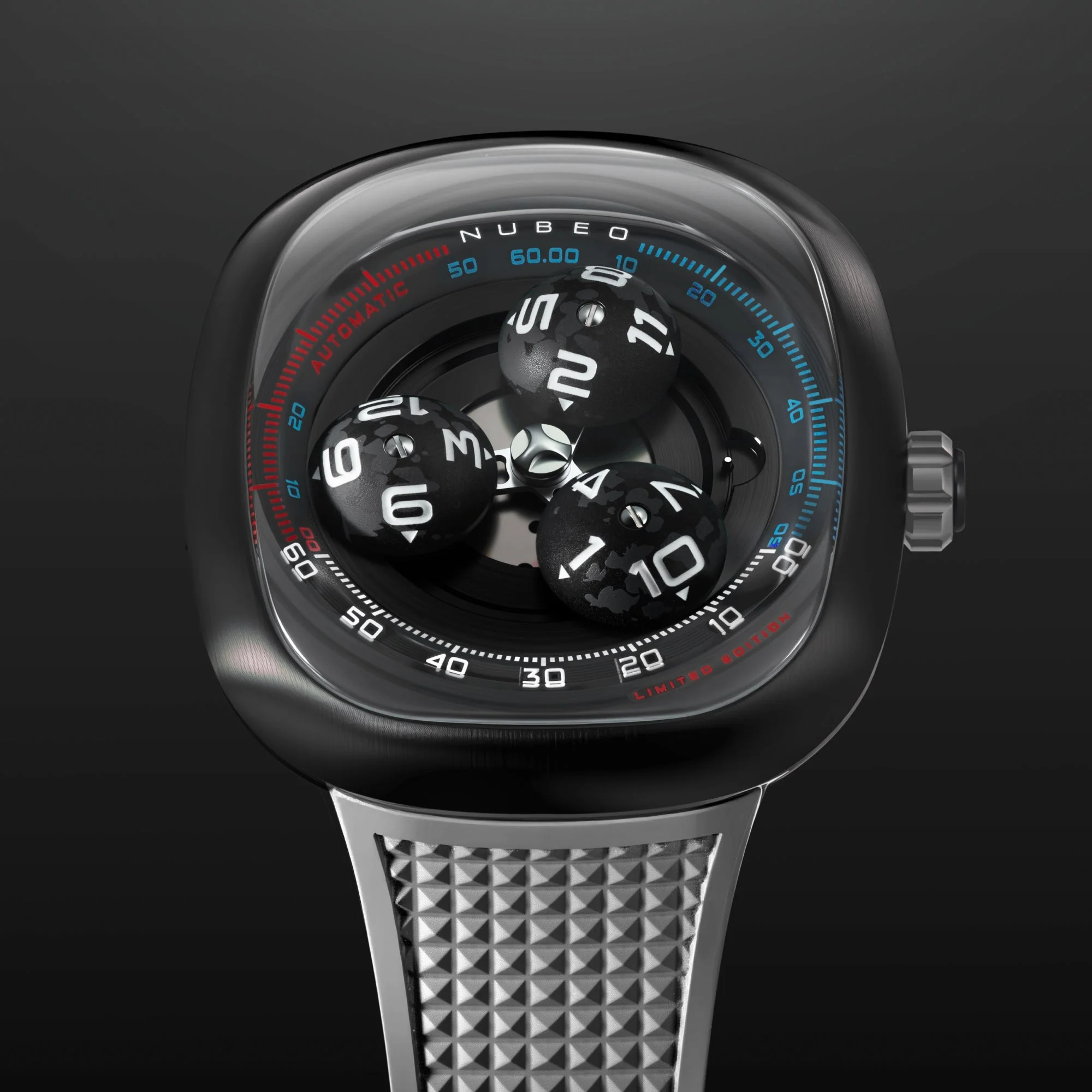 Tri-star Orbit Automatic Limited Edition Black / Rubber Strap Black Dial - Image 2