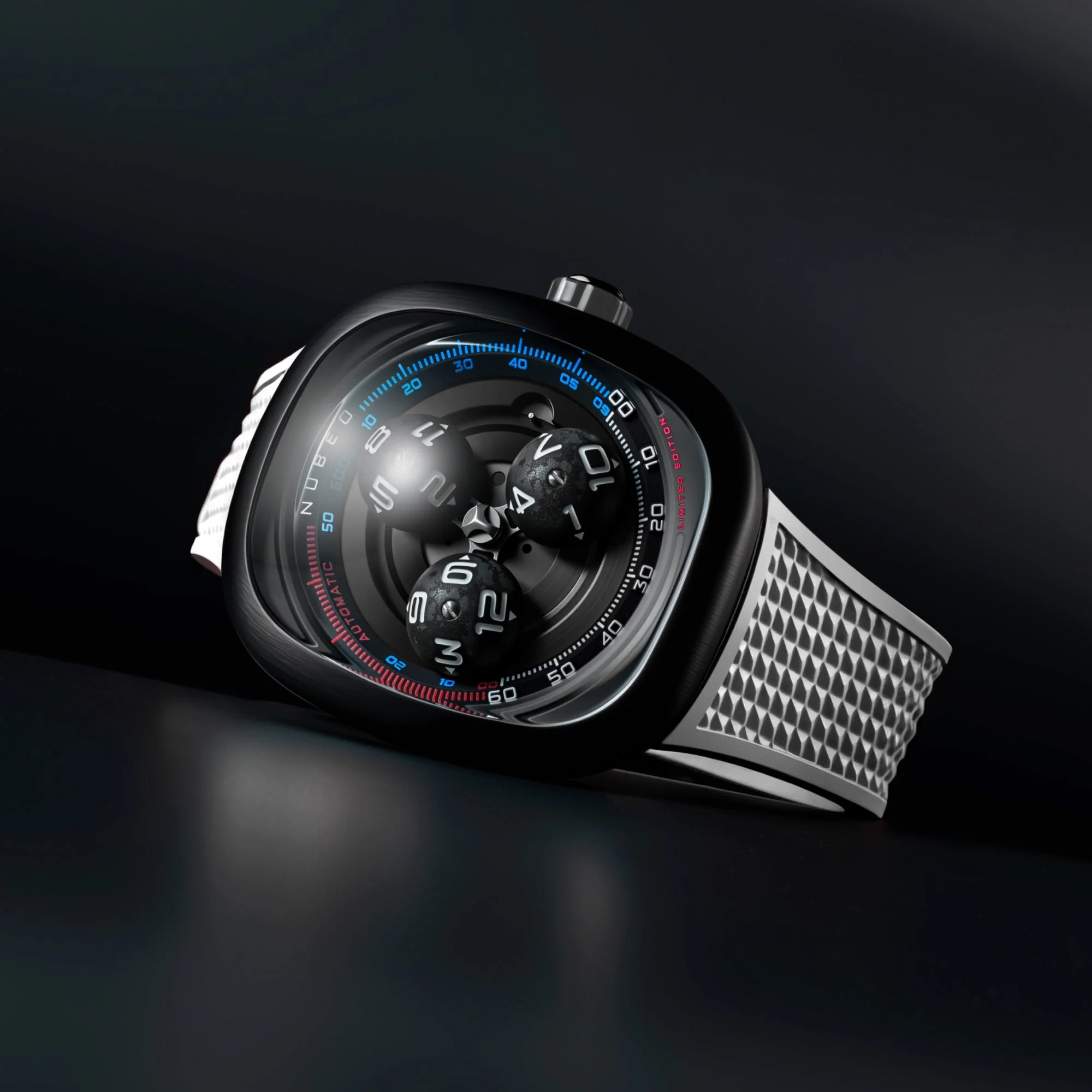 Tri-star Orbit Automatic Limited Edition Black / Rubber Strap Black Dial - Image 4