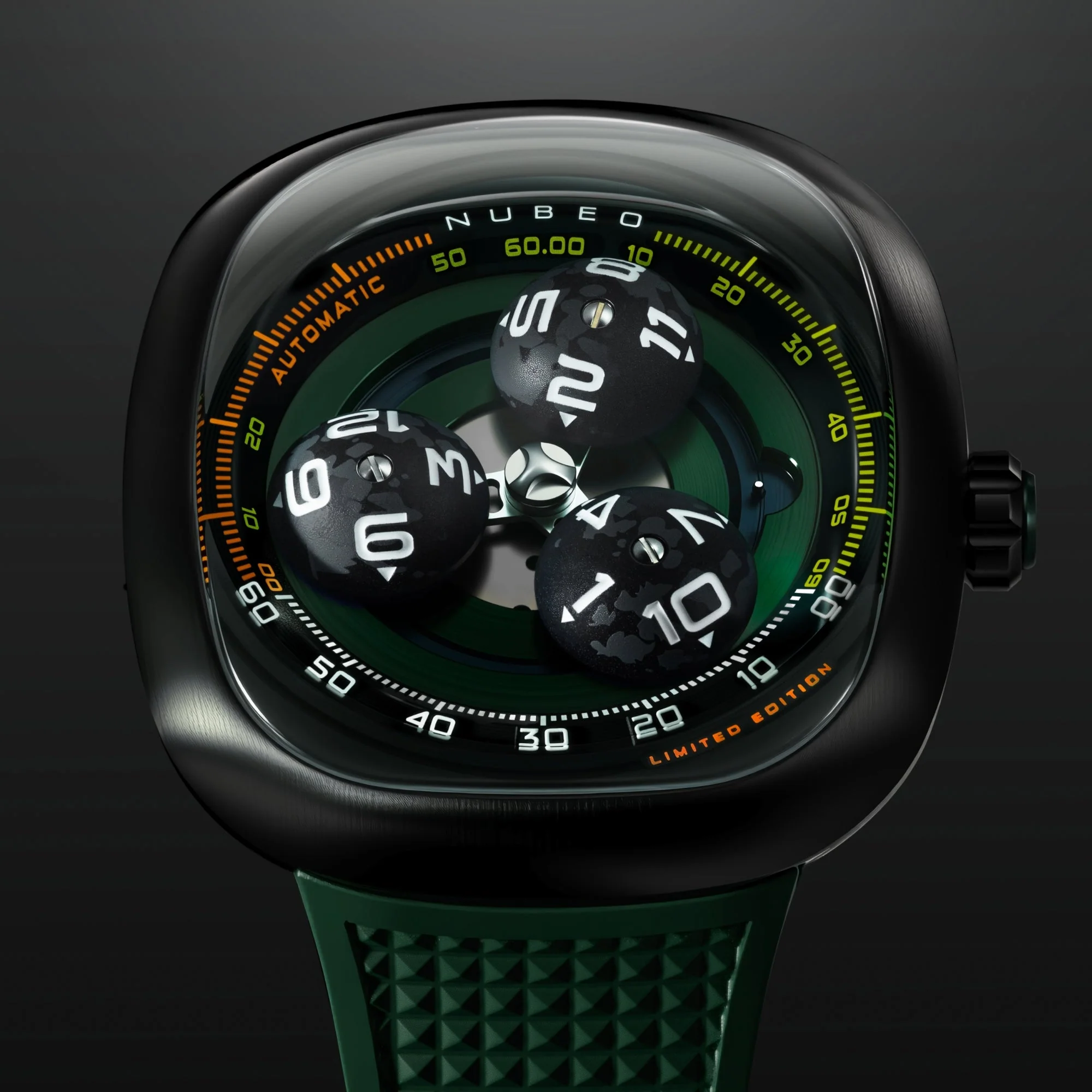 Tri-star Orbit Automatic Limited Edition Green / Rubber | Green Dial - Image 2
