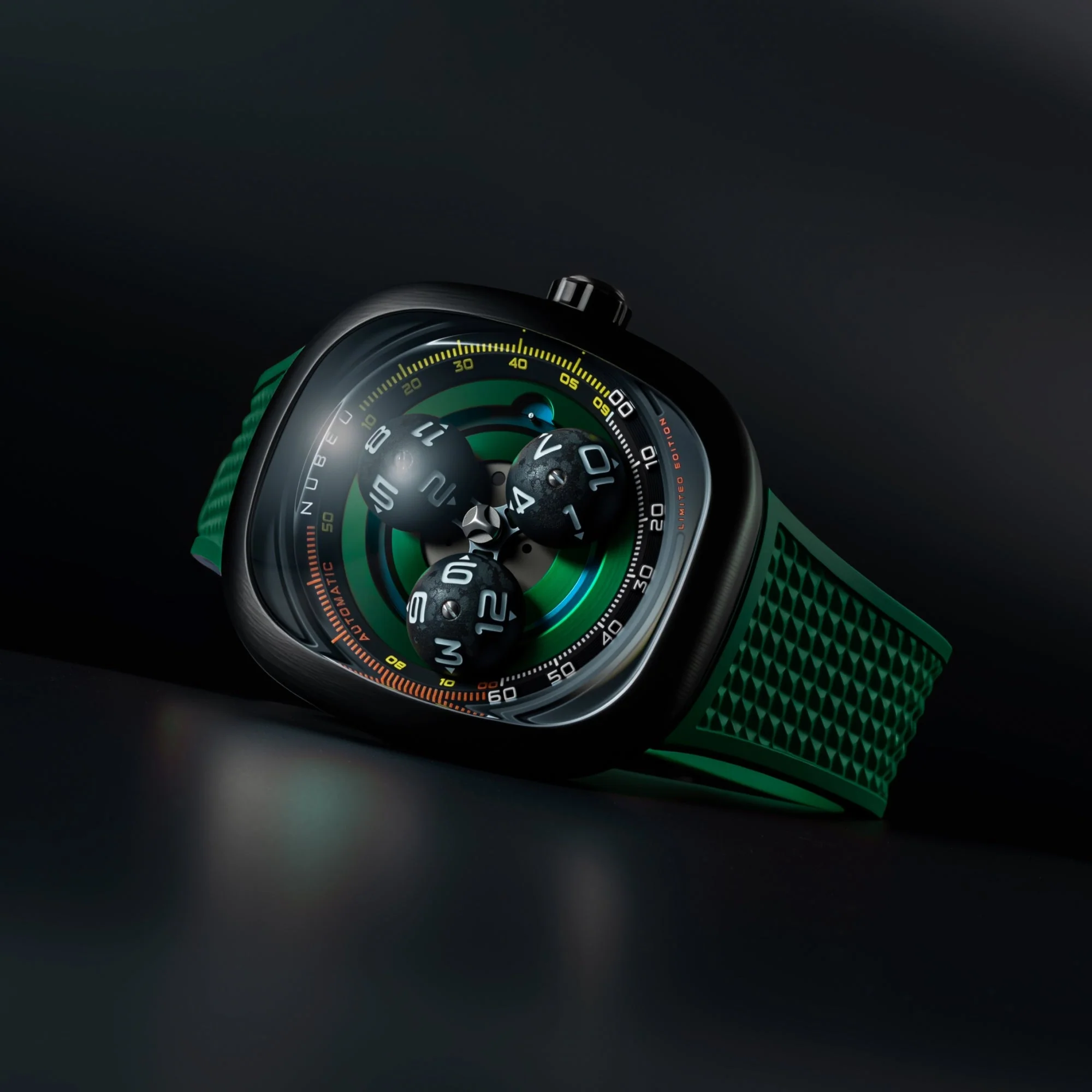Tri-star Orbit Automatic Limited Edition Green / Rubber | Green Dial - Image 4