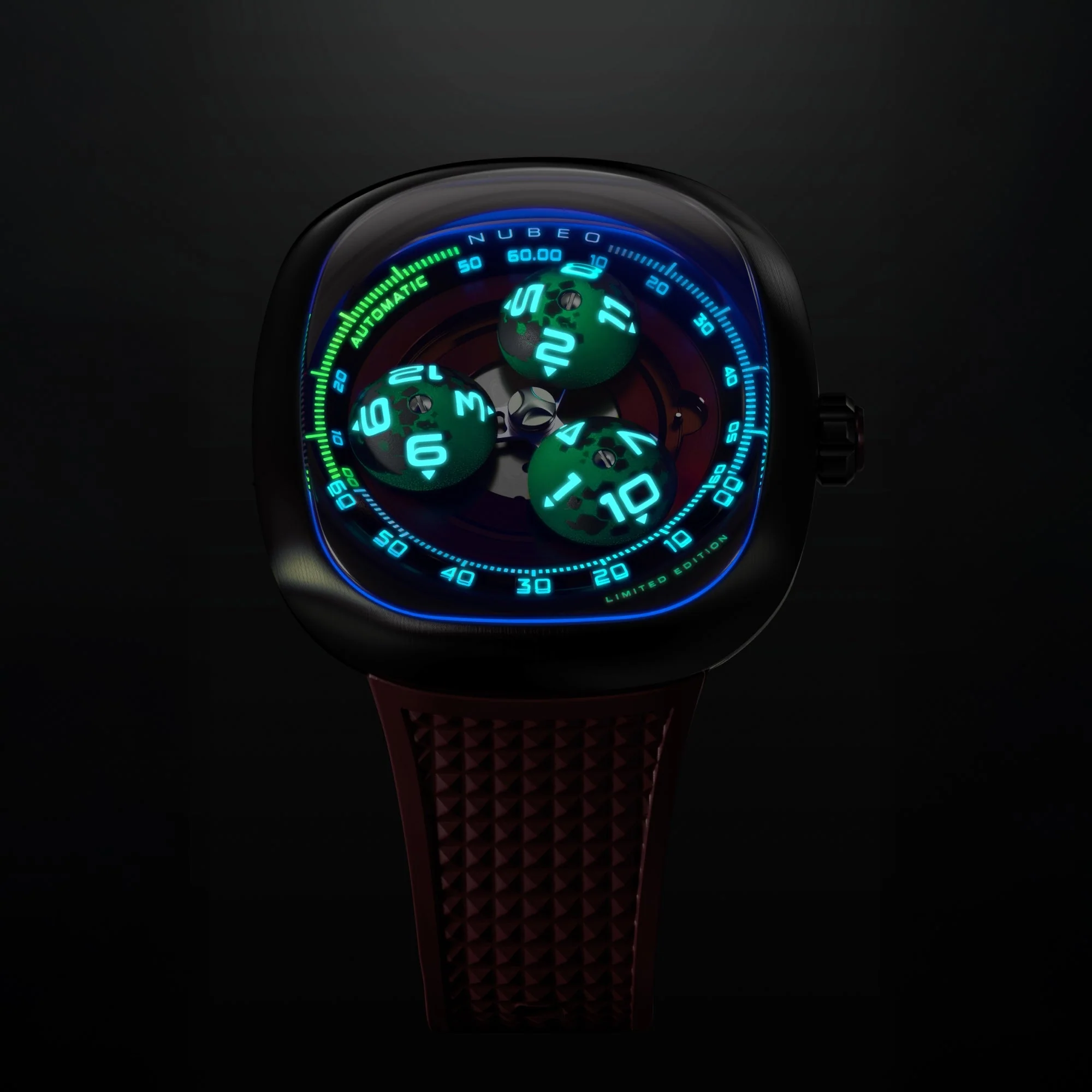 Tri-star Orbit Automatic Limited Edition Red / Rubber | Red Dial - Image 3