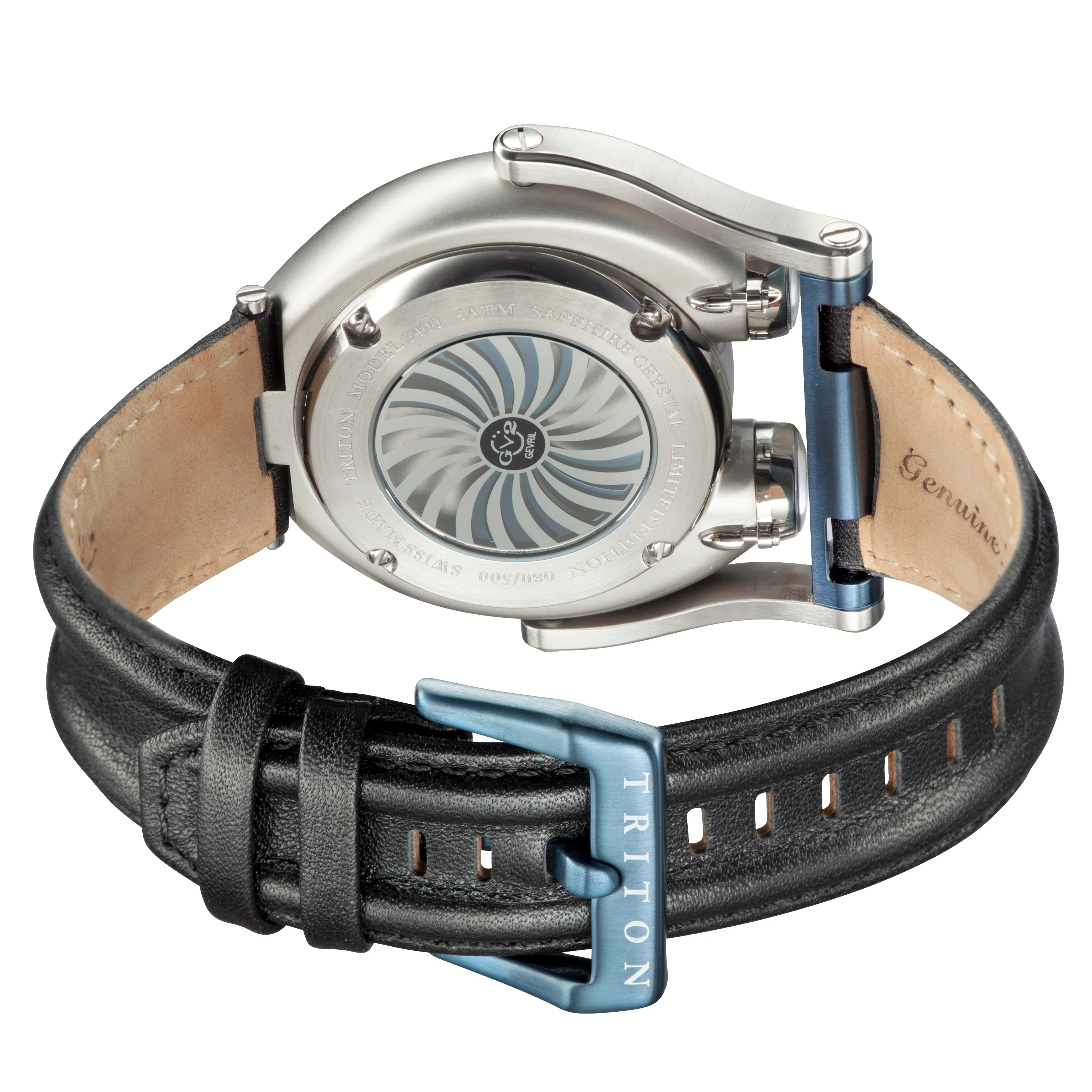 Triton Swiss Made Automatic Triton Swinging lugs Watch | Black Dial - Image 2