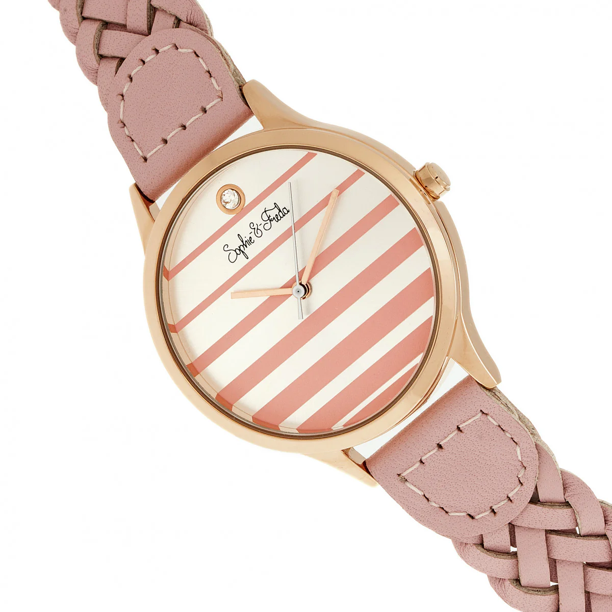 Tucson w/ Swarovski Crystals Rose Gold/Pink | Silver Dial - Image 3
