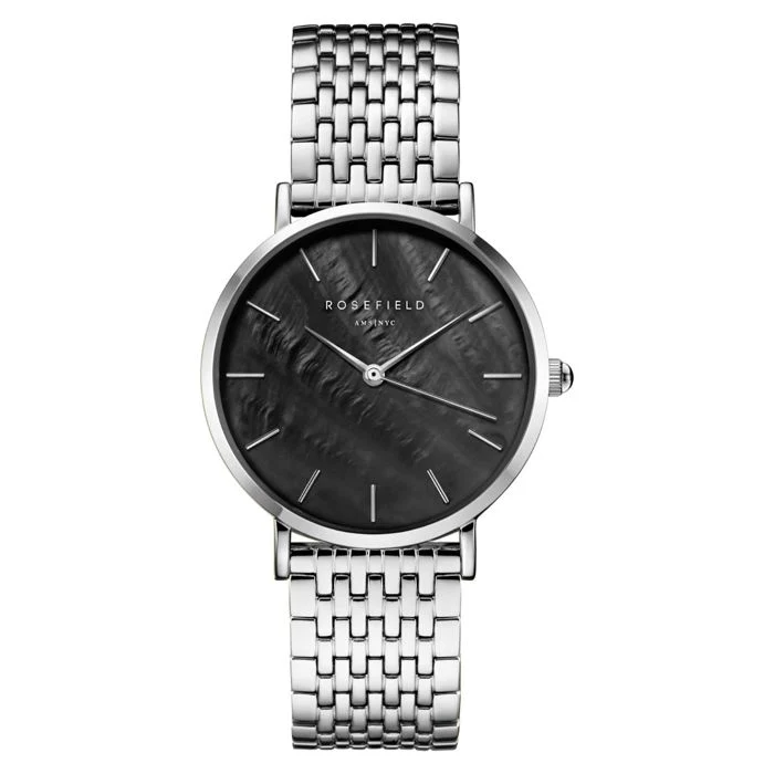 Upper East Side 33mm / Black Mother-of-Pearl / Silver | Black Mother-of-Pearl Dial