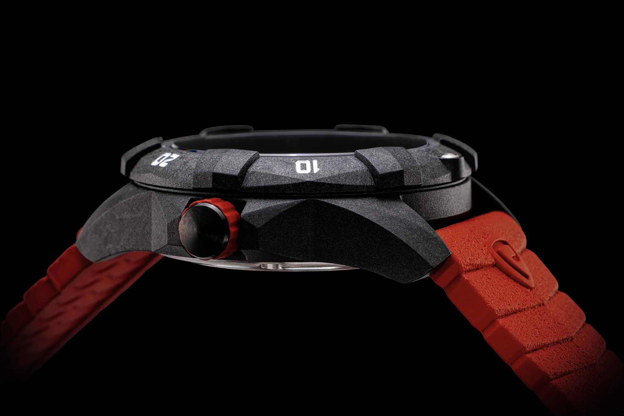 USMC Carbon Dive CARBON CASE/BLACK & RED DIAL/RED STRAP | Black / Red Dial - Image 6