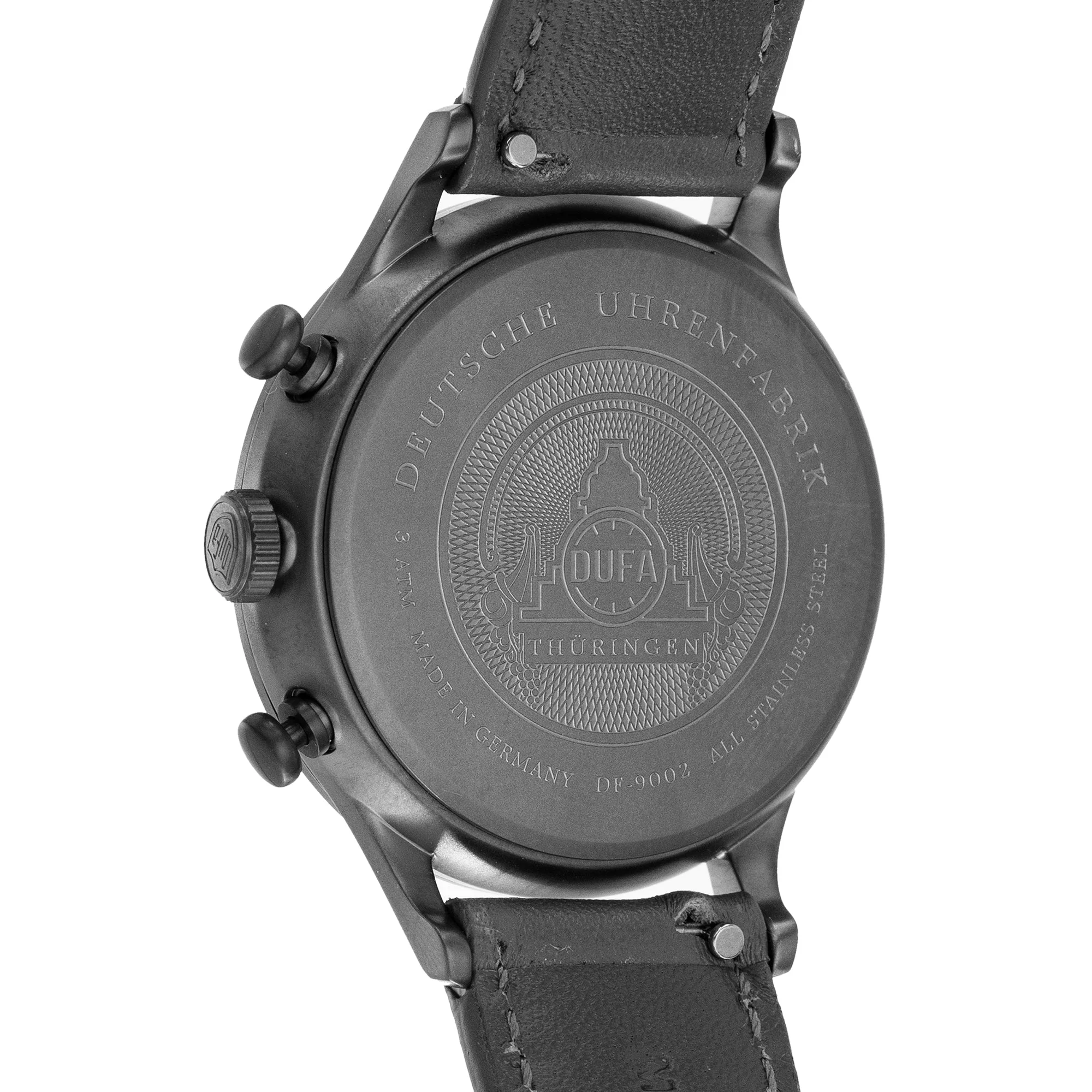 Van Der Rohe Chronograph Quartz Watch Gray / Leather Gray Dial - Image 7