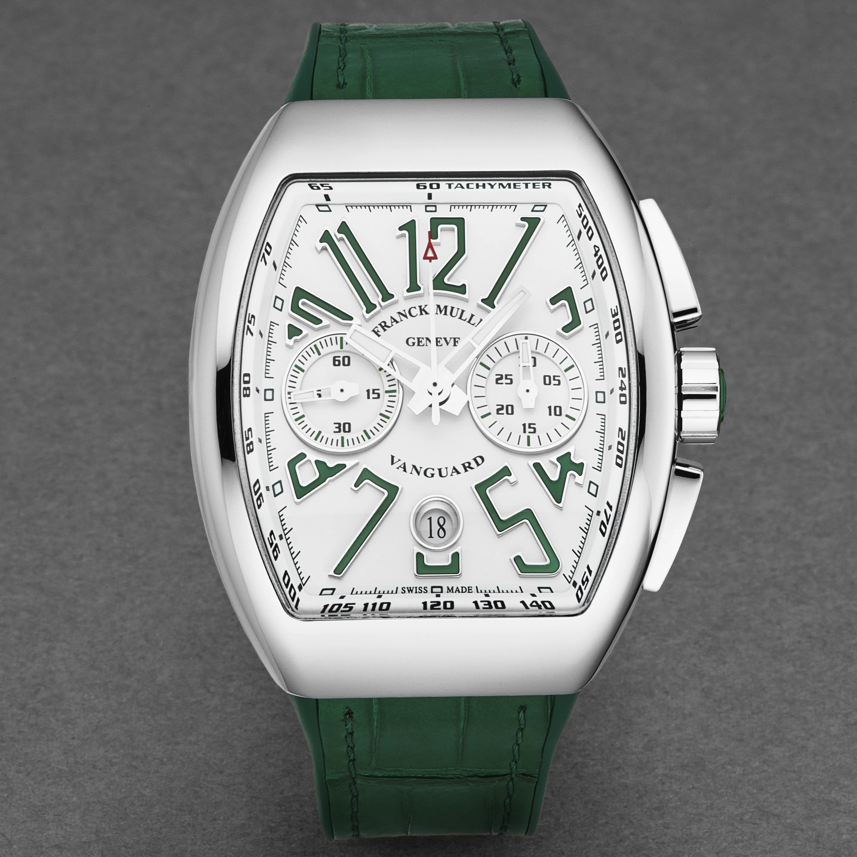 Vanguard 45CCWHTGRN / White | White Dial - Image 4