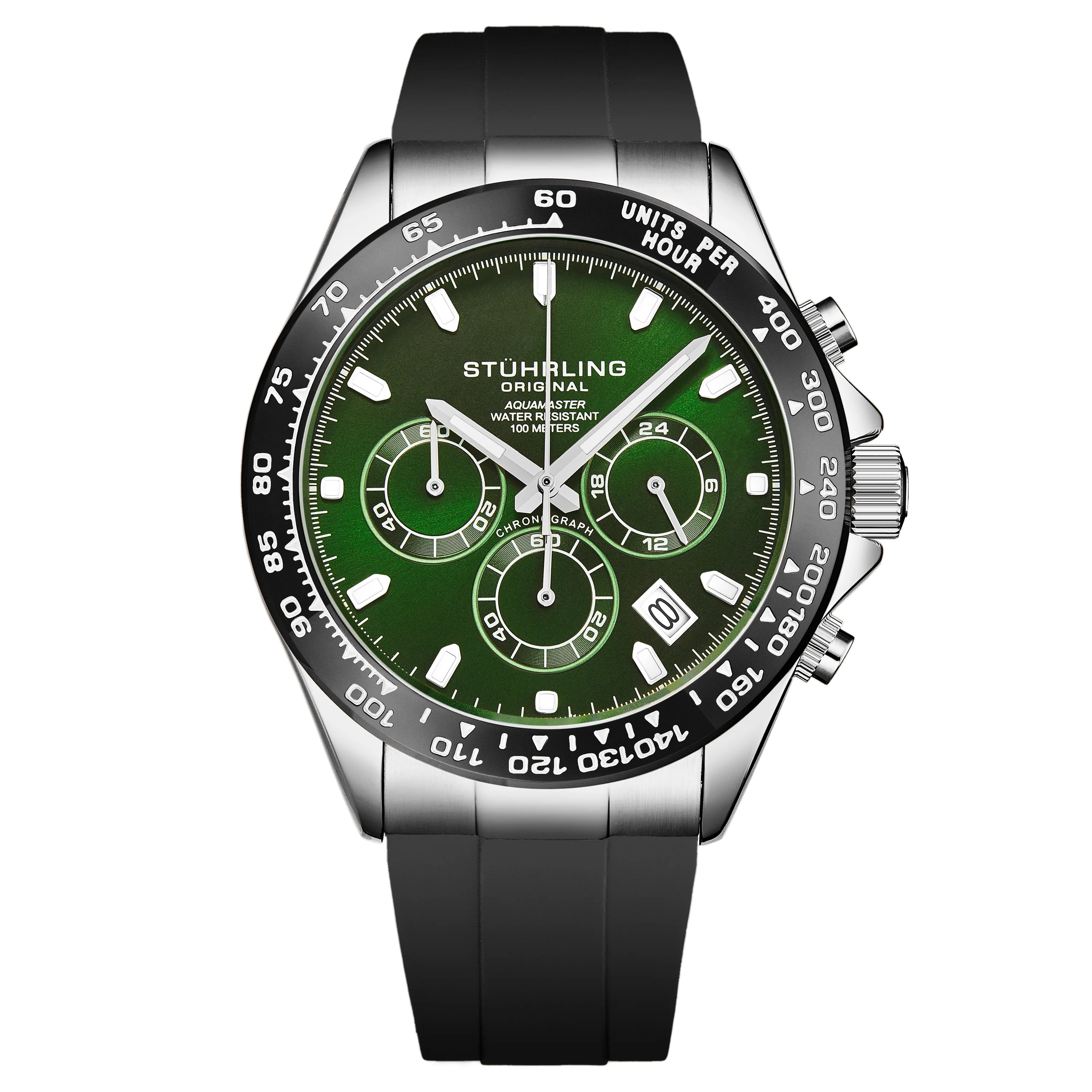 Vanguard Elite Navigator 42mm Chronograph Watch Green/Black | Green Dial