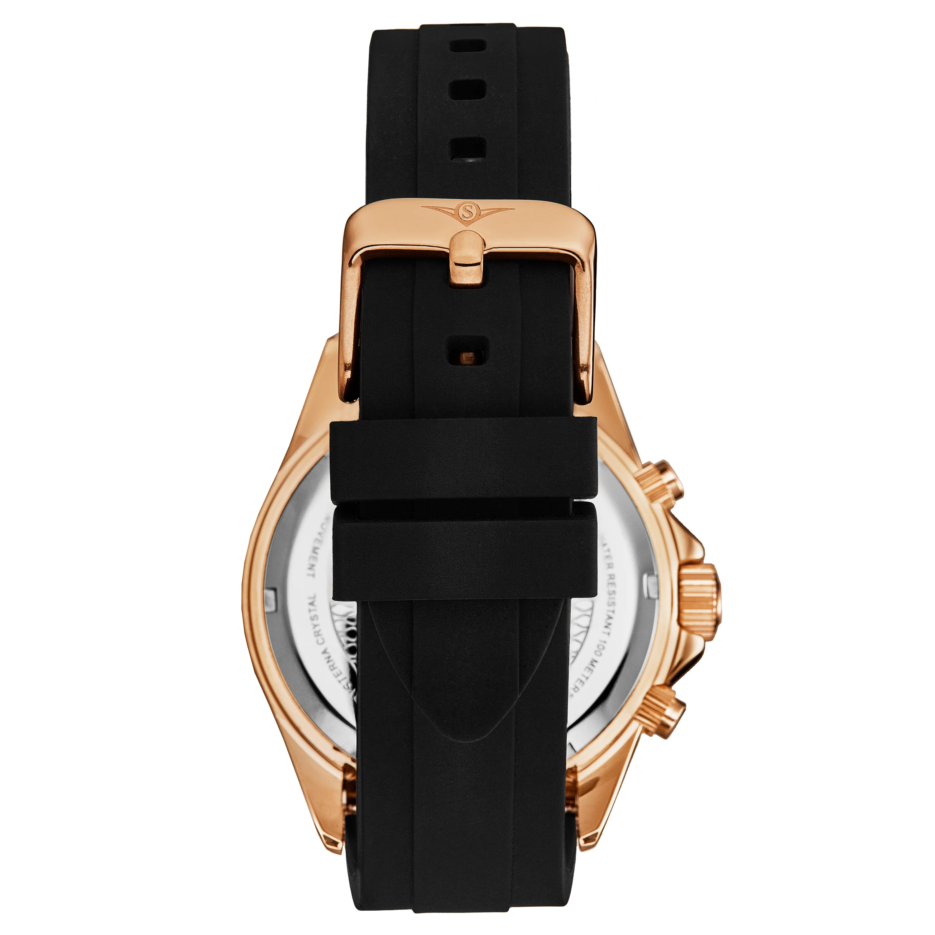 Vanguard Elite Navigator 42mm Chronograph Watch Black/Rose | Black Dial - Image 2
