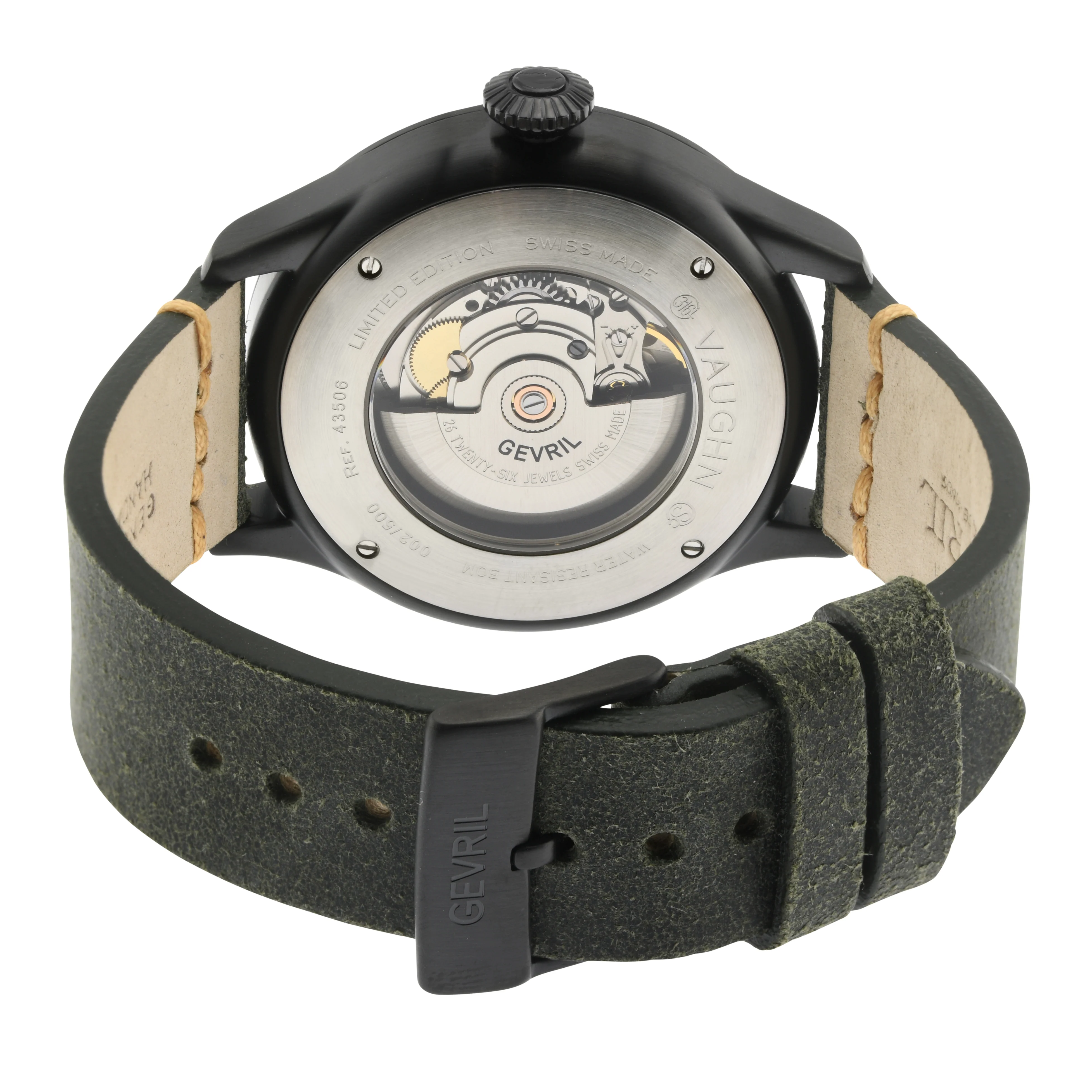 Vaughn Gevril Sellita SW200 Pilot Watch Olive | Green Dial - Image 2
