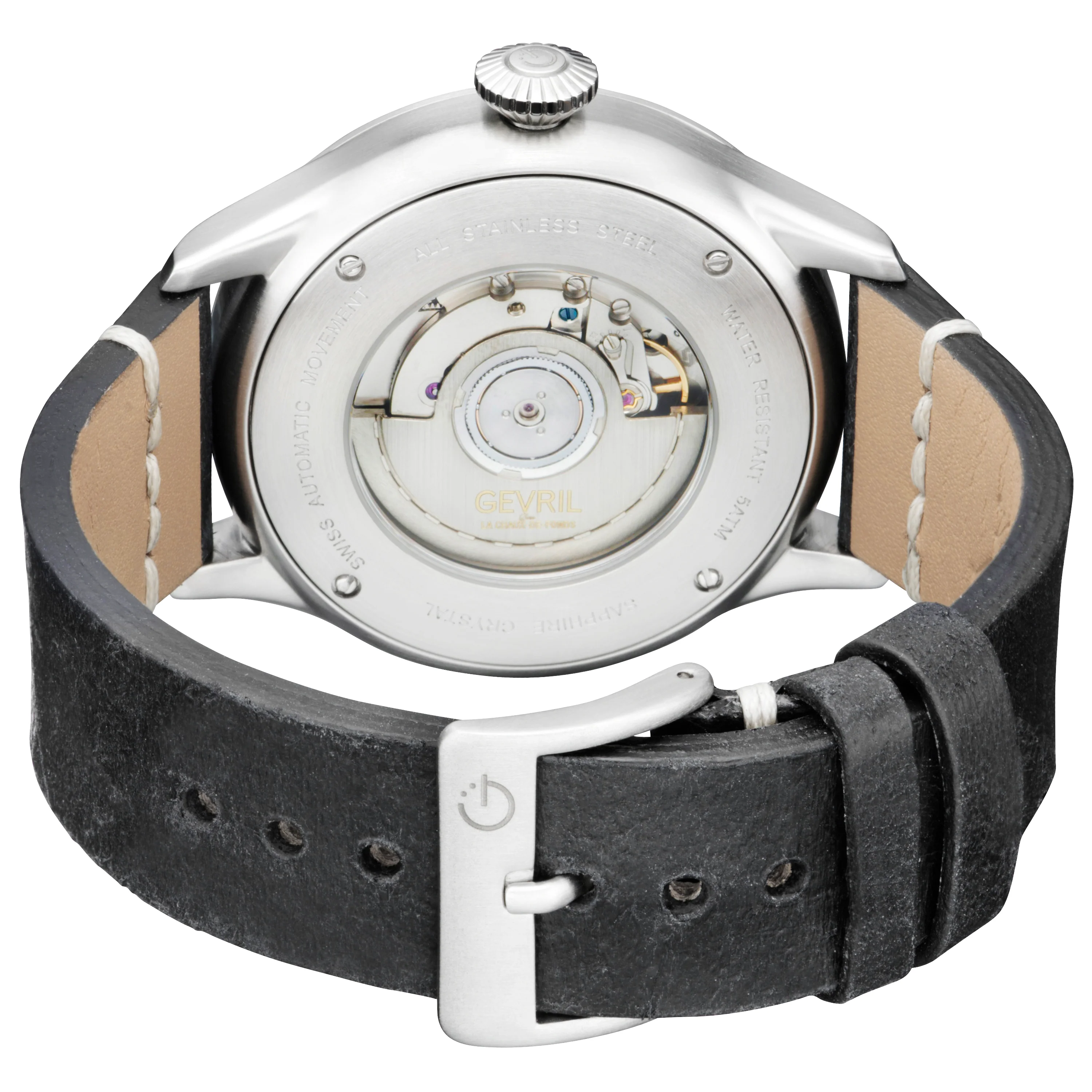 Vaughn Gevril Sellita SW330 GMT Swiss Made Pilot watch | Black Dial - Image 2