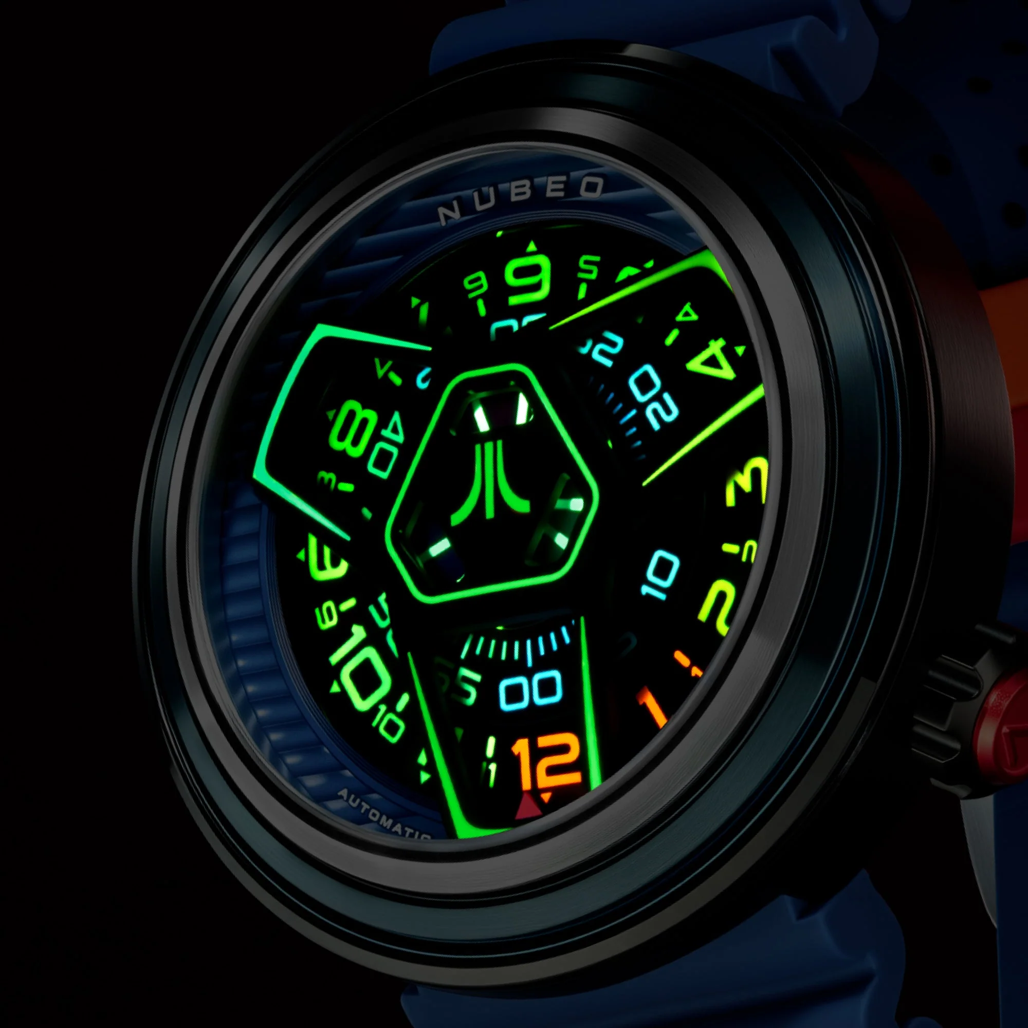 Ventana Automatic Atari Retro Gamer Limited Edition Blue / Rubber Strap | Blue Dial - Image 3