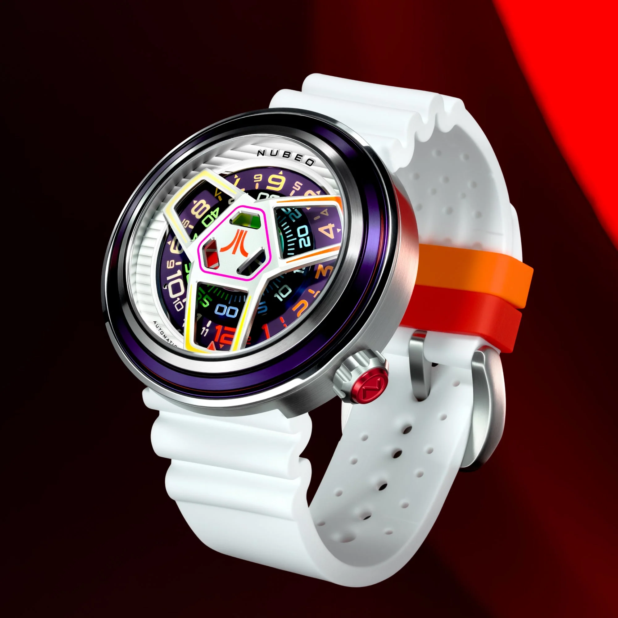 Ventana Automatic Atari Retro Gamer Limited Edition White / Rubber Strap | White Dial - Image 2