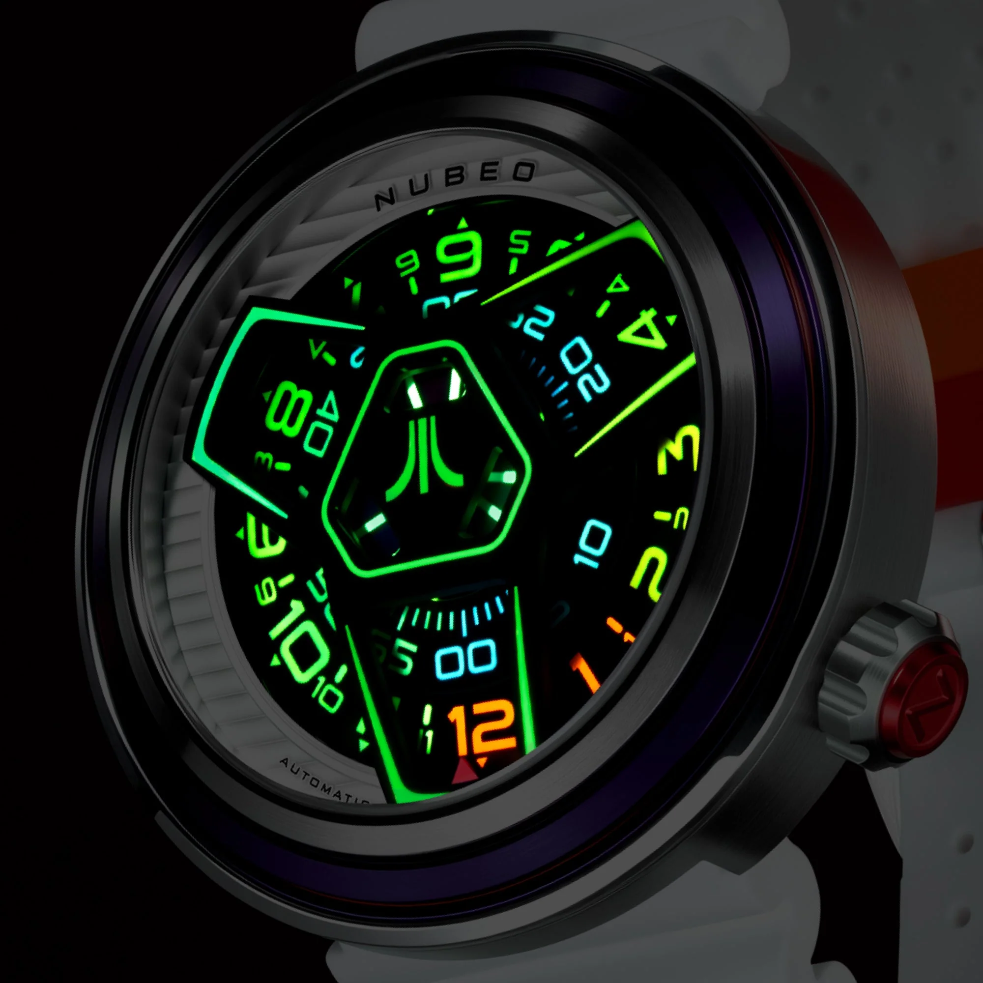 Ventana Automatic Atari Retro Gamer Limited Edition White / Rubber Strap | White Dial - Image 3