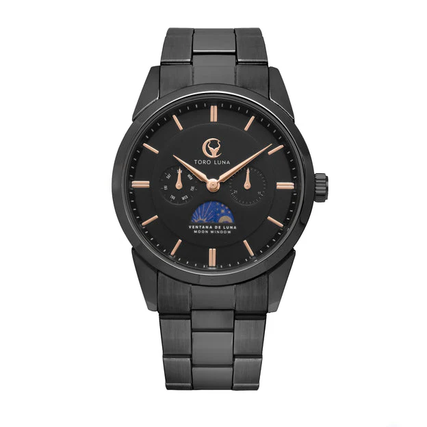 VENTANA DE LUNA BLACK W. ROSE GOLD DIAL | Black Dial
