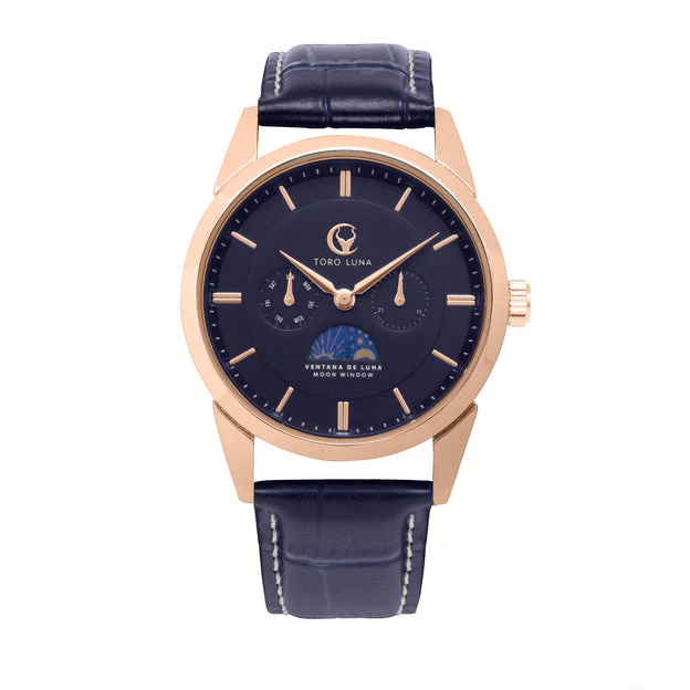 VENTANA DE LUNA ROSE GOLD W. BLUE DIAL | Blue Dial - Image 4