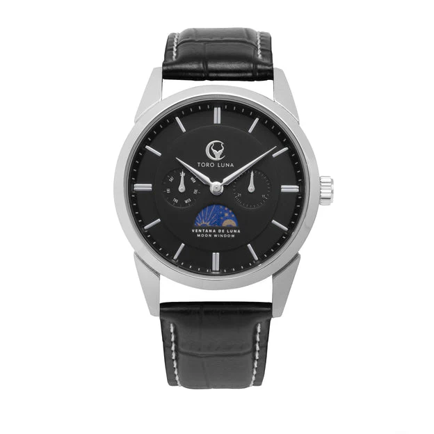 VENTANA DE LUNA SILVER W. BLACK DIAL | Black Dial - Image 4