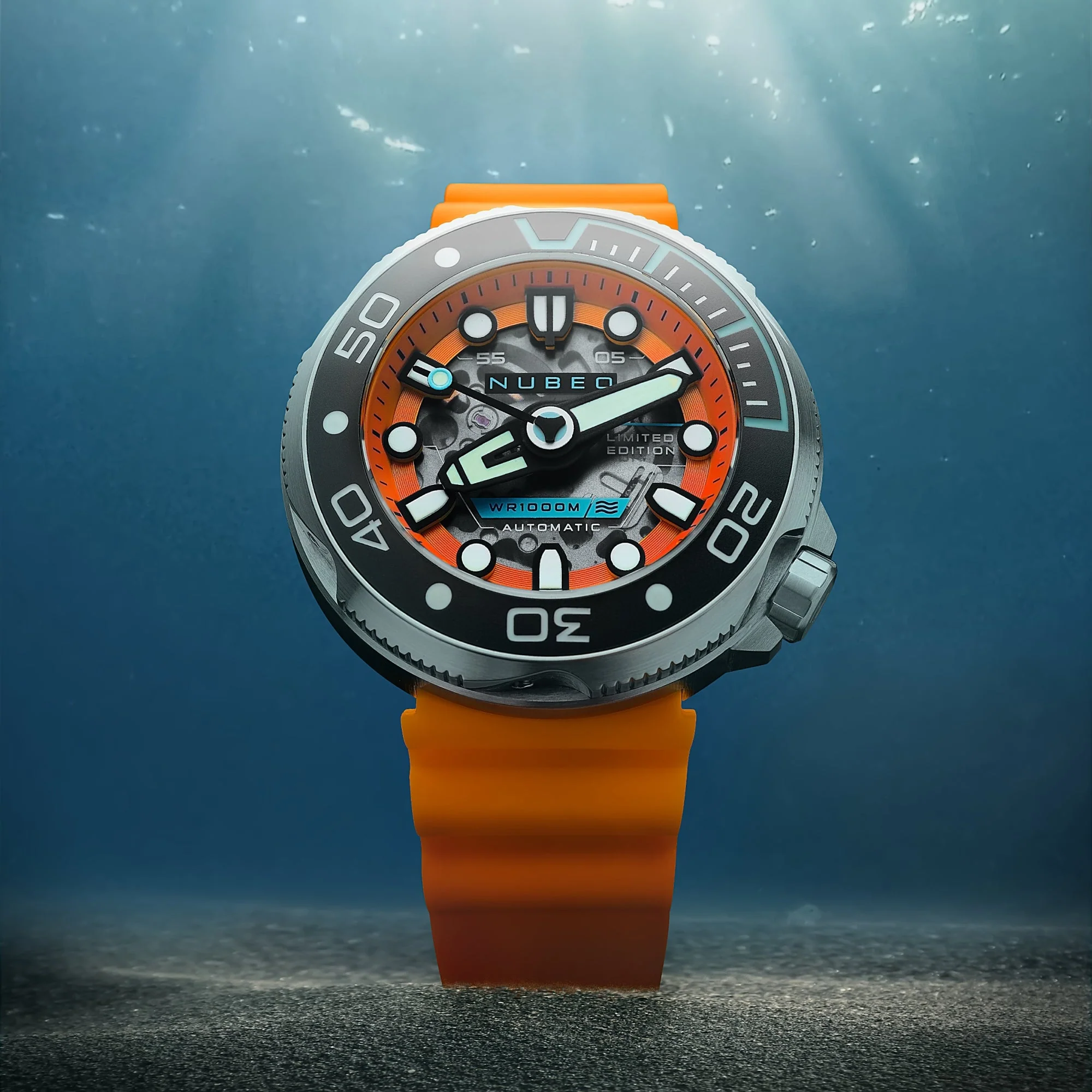 Ventana Skeleton Automatic Limited Edition Orange / Silicone | Orange Dial - Image 3